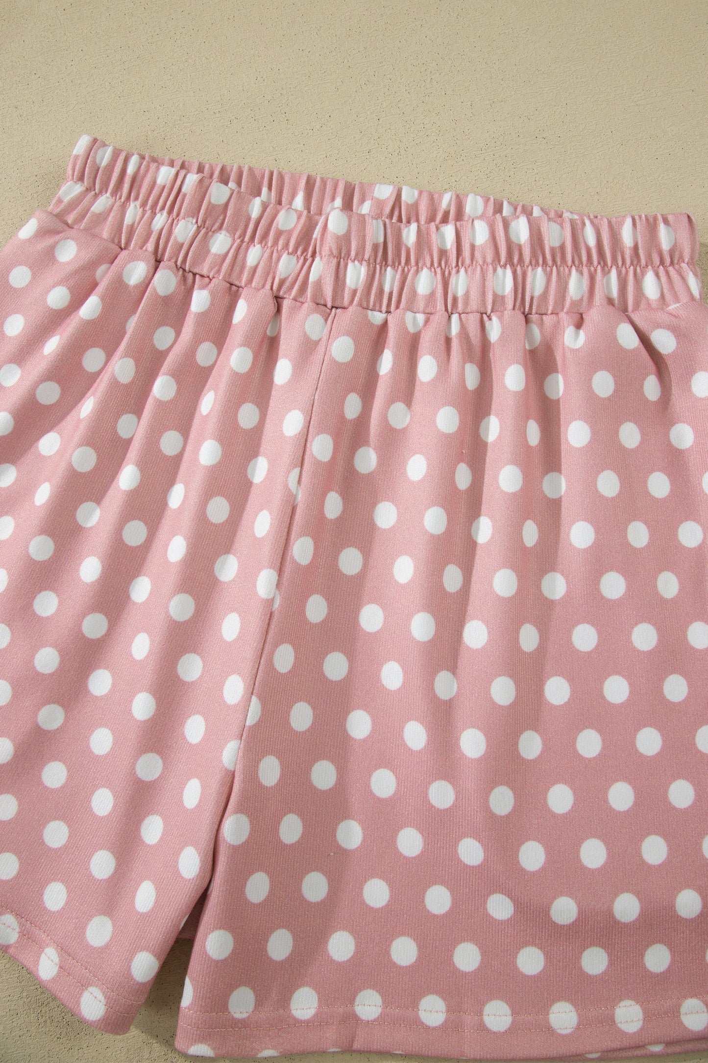 Pink Polka Dot Print Short Set-Two Piece Sets/Short Sets-[Adult]-[Female]-2022 Online Blue Zone Planet