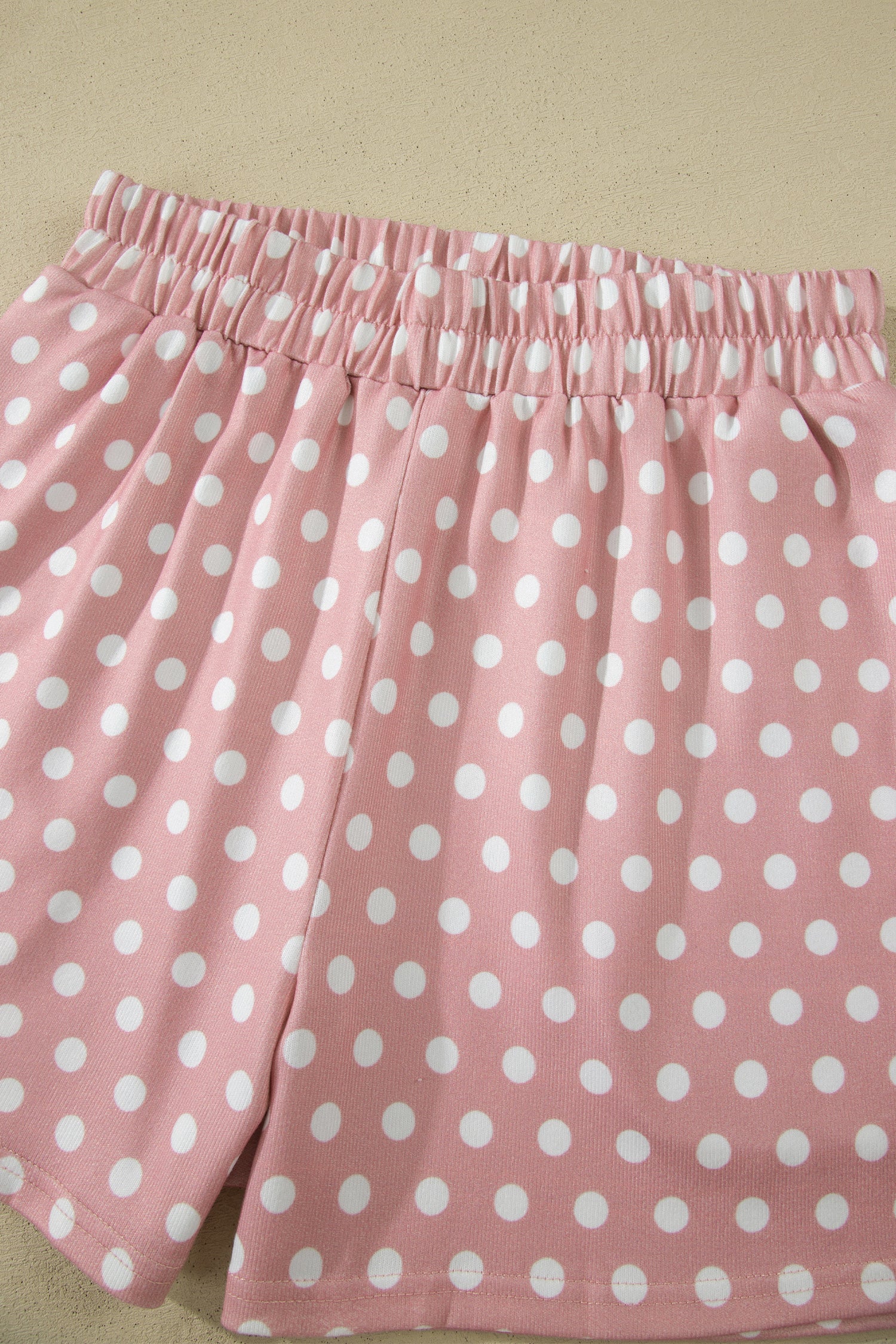 Pink Polka Dot Print Short Set-Two Piece Sets/Short Sets-[Adult]-[Female]-2022 Online Blue Zone Planet