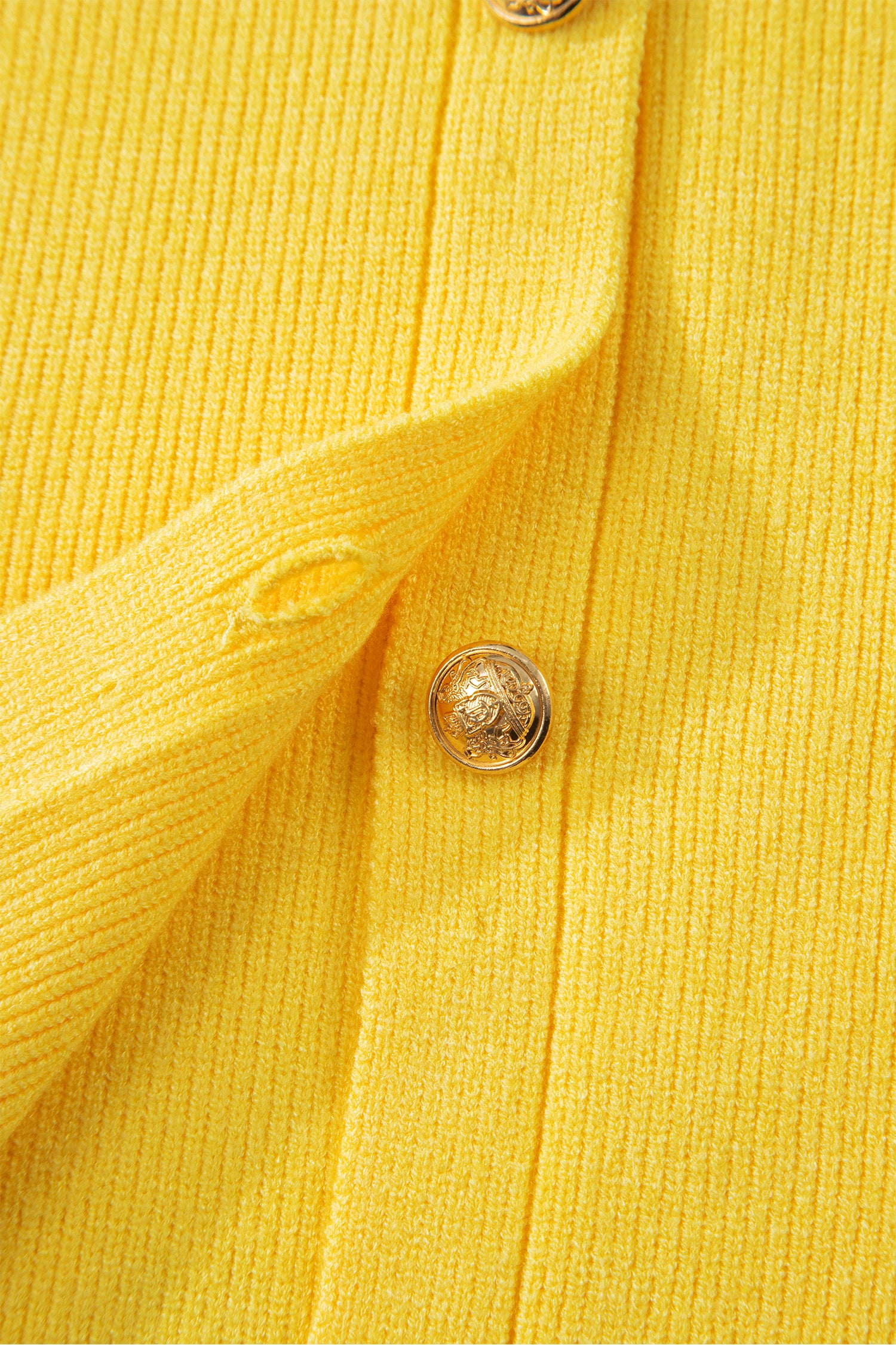 Yellow Cream Solid Color Sleeveless Knit Button Pocketed Sweater-Sweaters & Cardigans/Sweater Vests-[Adult]-[Female]-2022 Online Blue Zone Planet