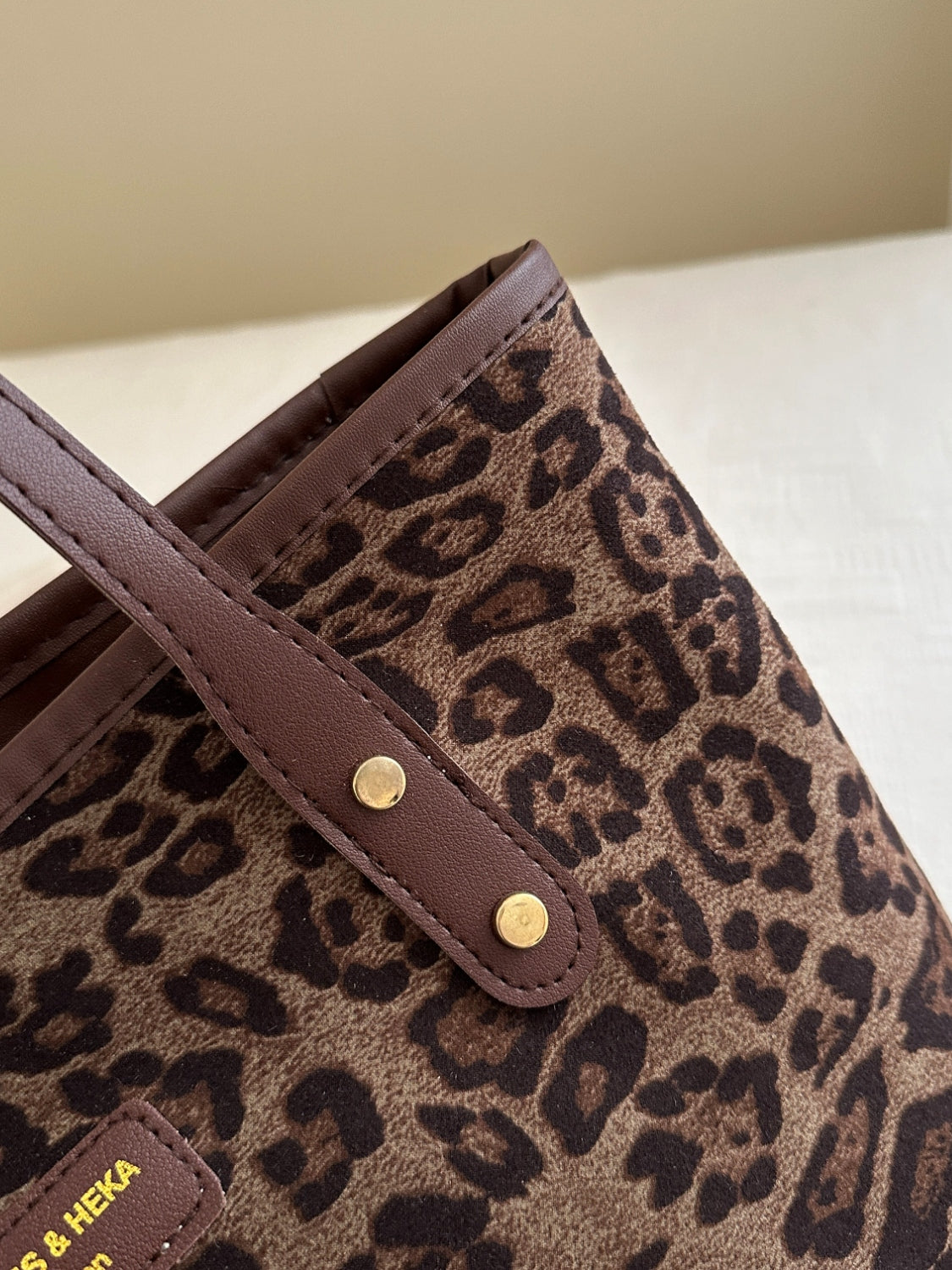 Leopard Polyester Tote Bag-HANDBAGS-[Adult]-[Female]-2022 Online Blue Zone Planet