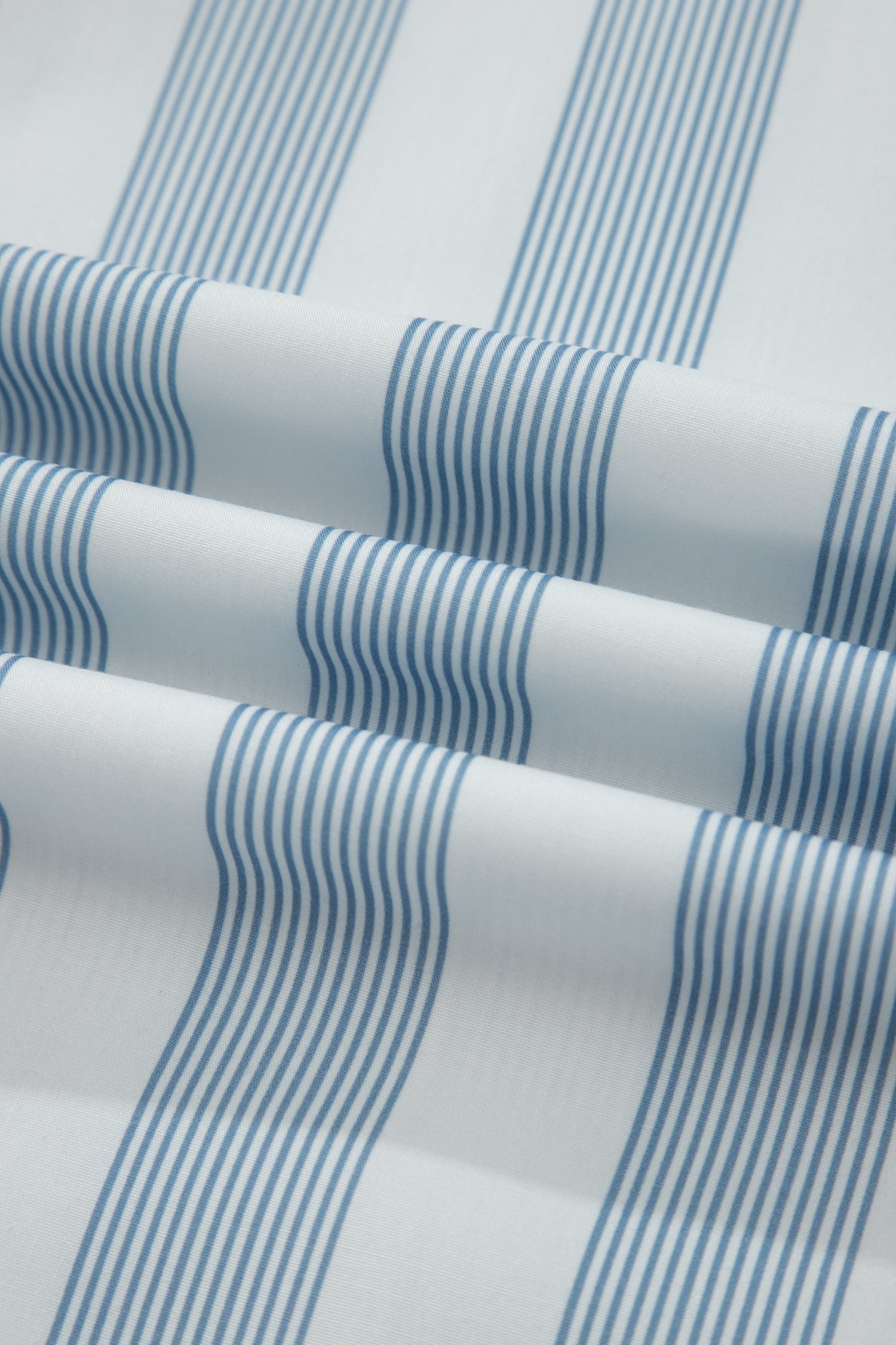 Sky Blue Stripe Subtle Lace Detail V Neck Ruffle Trim Casual Dress-TOPS / DRESSES-[Adult]-[Female]-2022 Online Blue Zone Planet