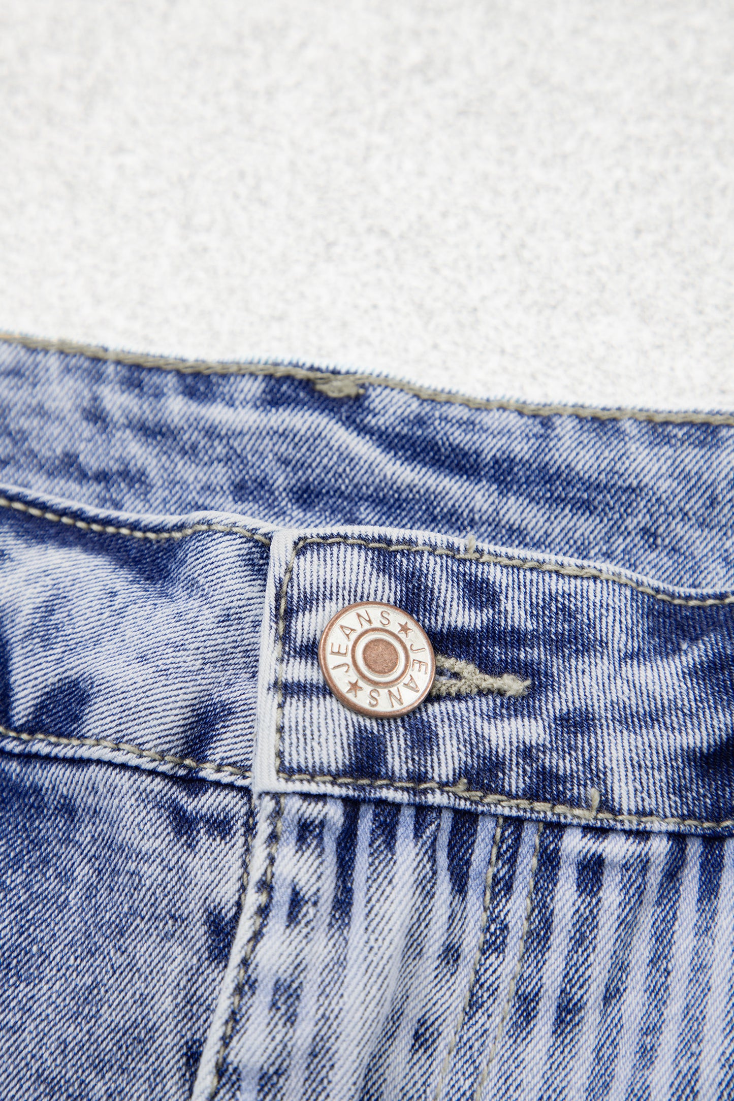Sky Blue Striped Paisley Mixed Patchwork Raw Hem Denim Shorts-Bottoms/Denim Shorts-[Adult]-[Female]-2022 Online Blue Zone Planet