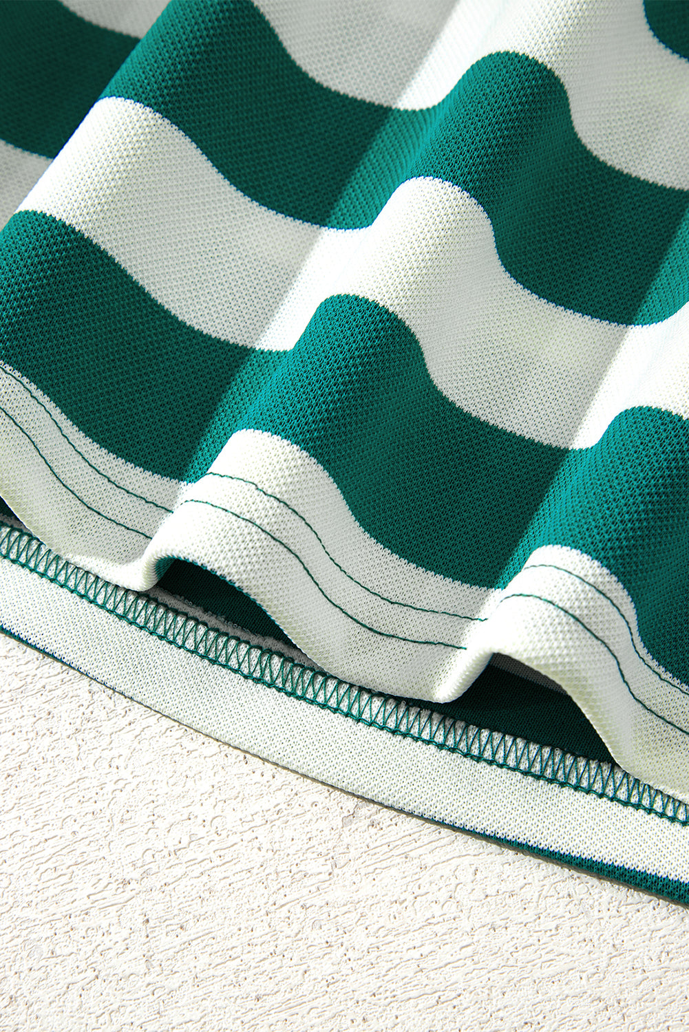 Green Stripe Flutter Sleeve Round Neck Shift Dress-TOPS / DRESSES-[Adult]-[Female]-2022 Online Blue Zone Planet