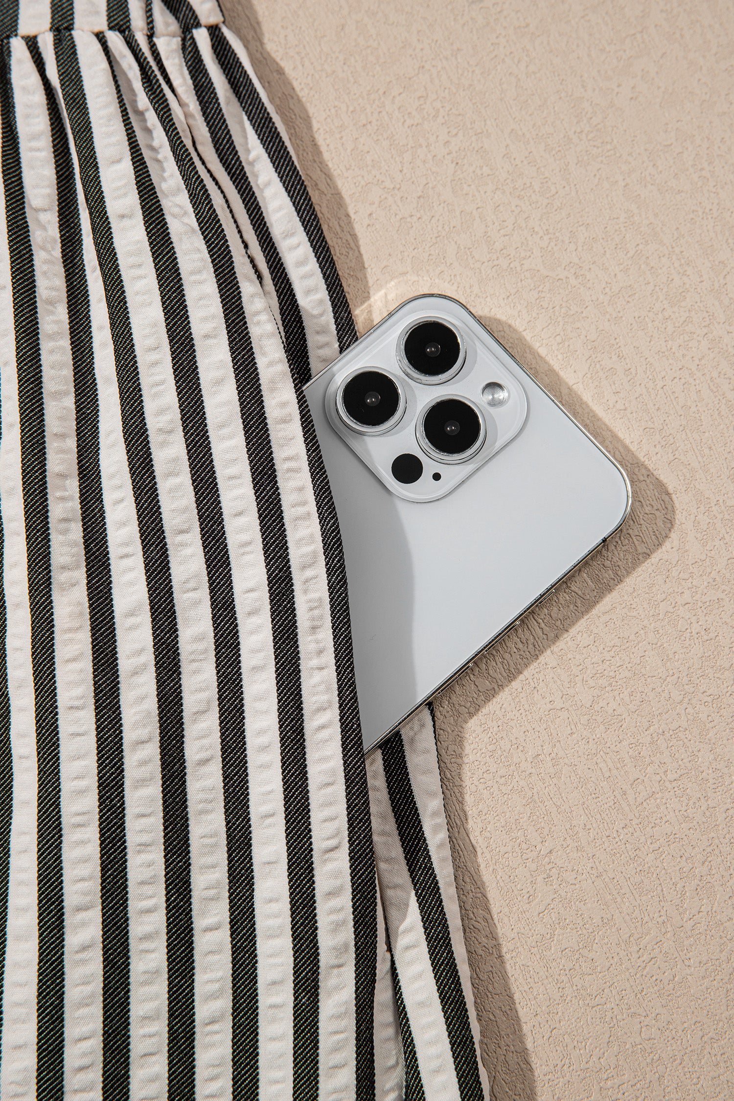 Black Stripe Scallop Trim Shirt Collar Half Button 3/4 Sleeve Long Dress-TOPS / DRESSES-[Adult]-[Female]-2022 Online Blue Zone Planet