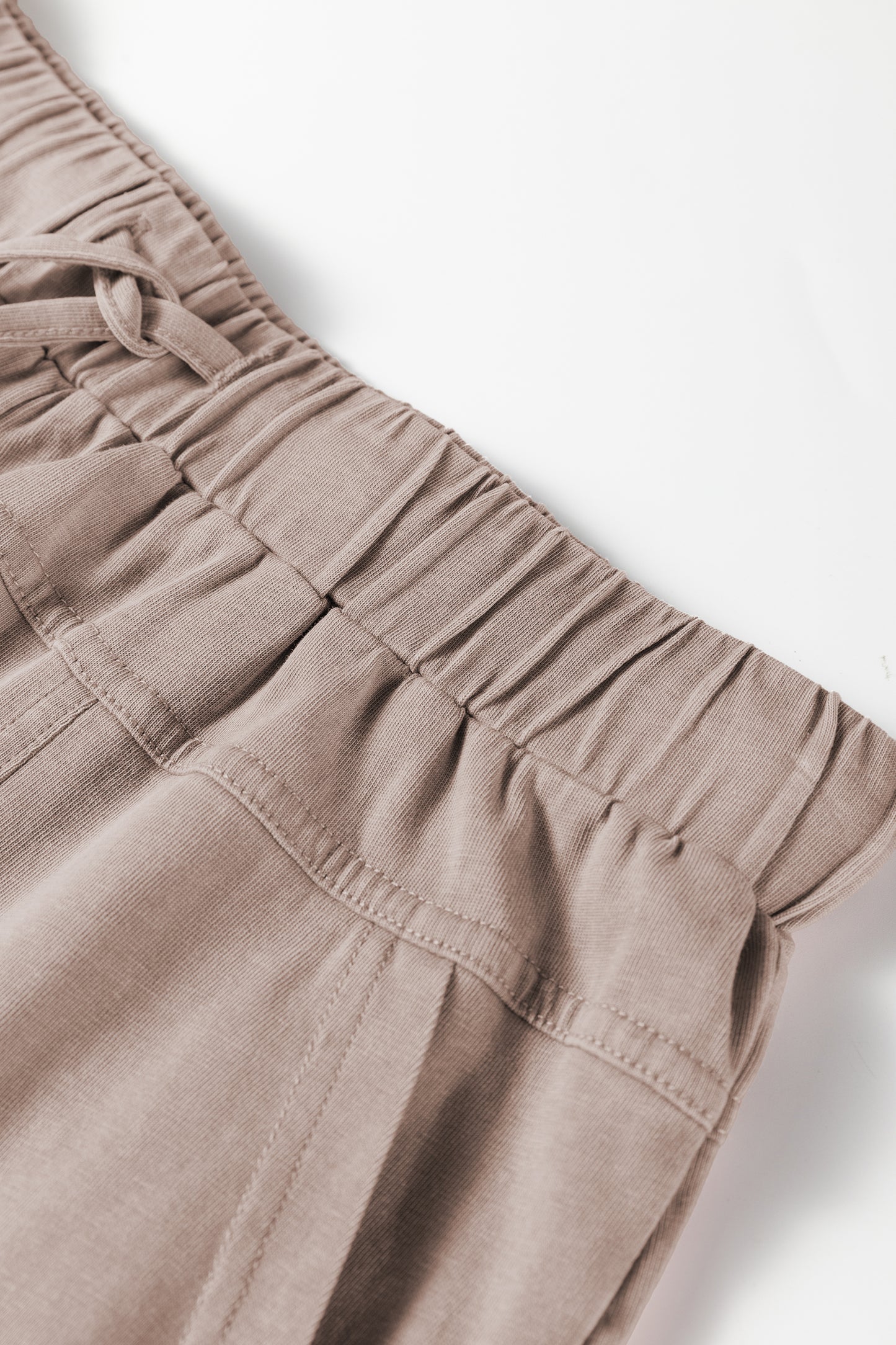 Smoke Gray Mineral Wash Exposed Seam Drawstring Elastic Waistband Wide Leg Cargo Pants-Bottoms/Pants & Culotte-[Adult]-[Female]-2022 Online Blue Zone Planet