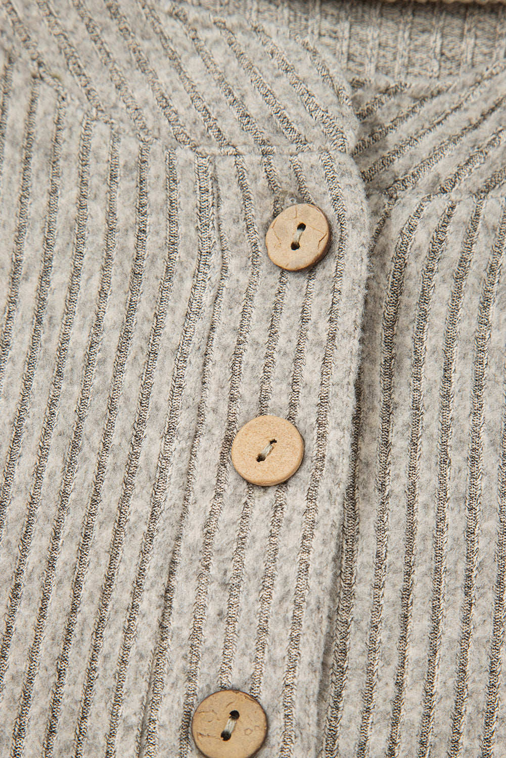 Simply Taupe Ribbed Texture Drop Shoulder Henley Knit Top-Tops/Long Sleeve Tops-[Adult]-[Female]-2022 Online Blue Zone Planet