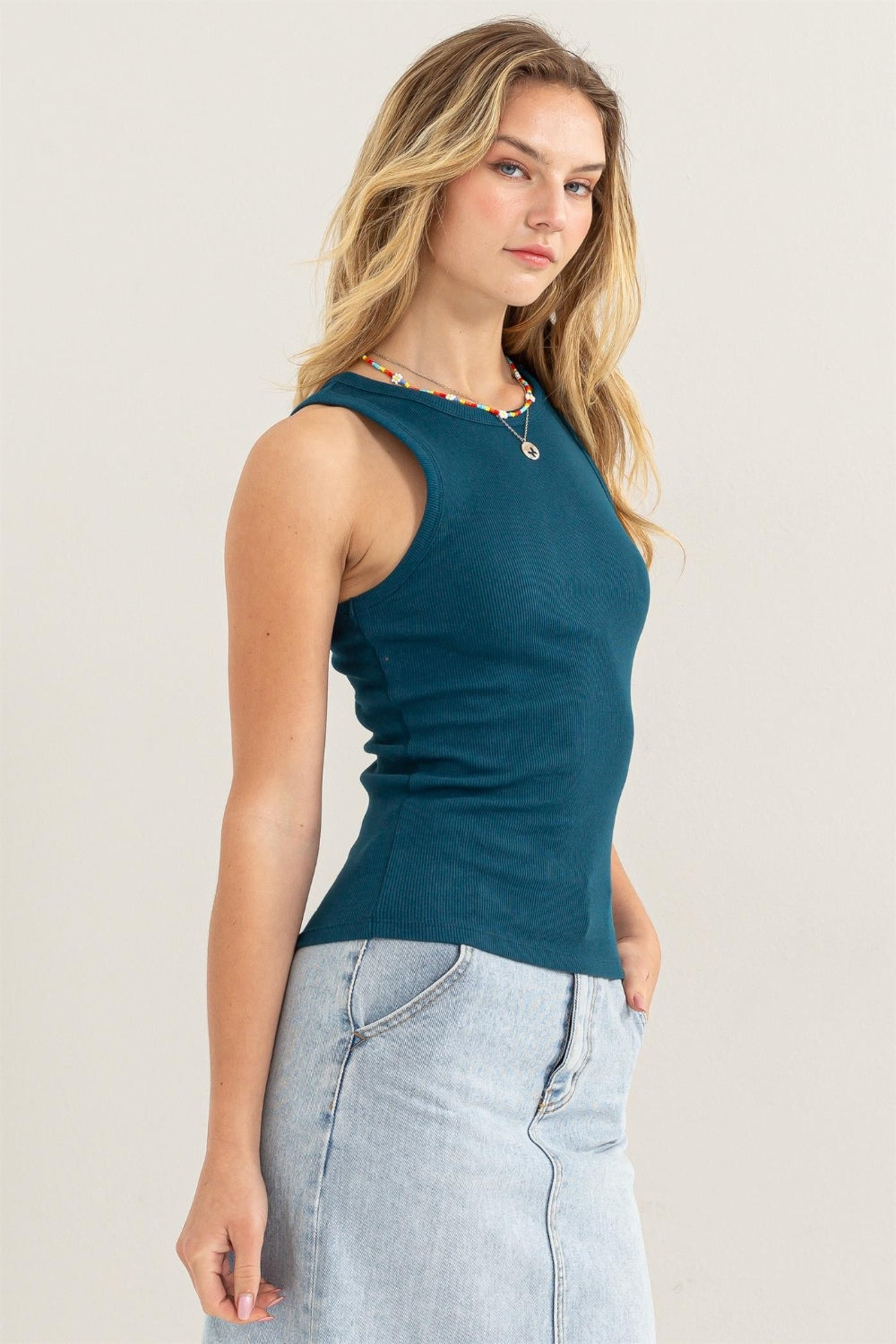 HYFVE Ribbed Round Neck Tank-TOPS / DRESSES-[Adult]-[Female]-2022 Online Blue Zone Planet