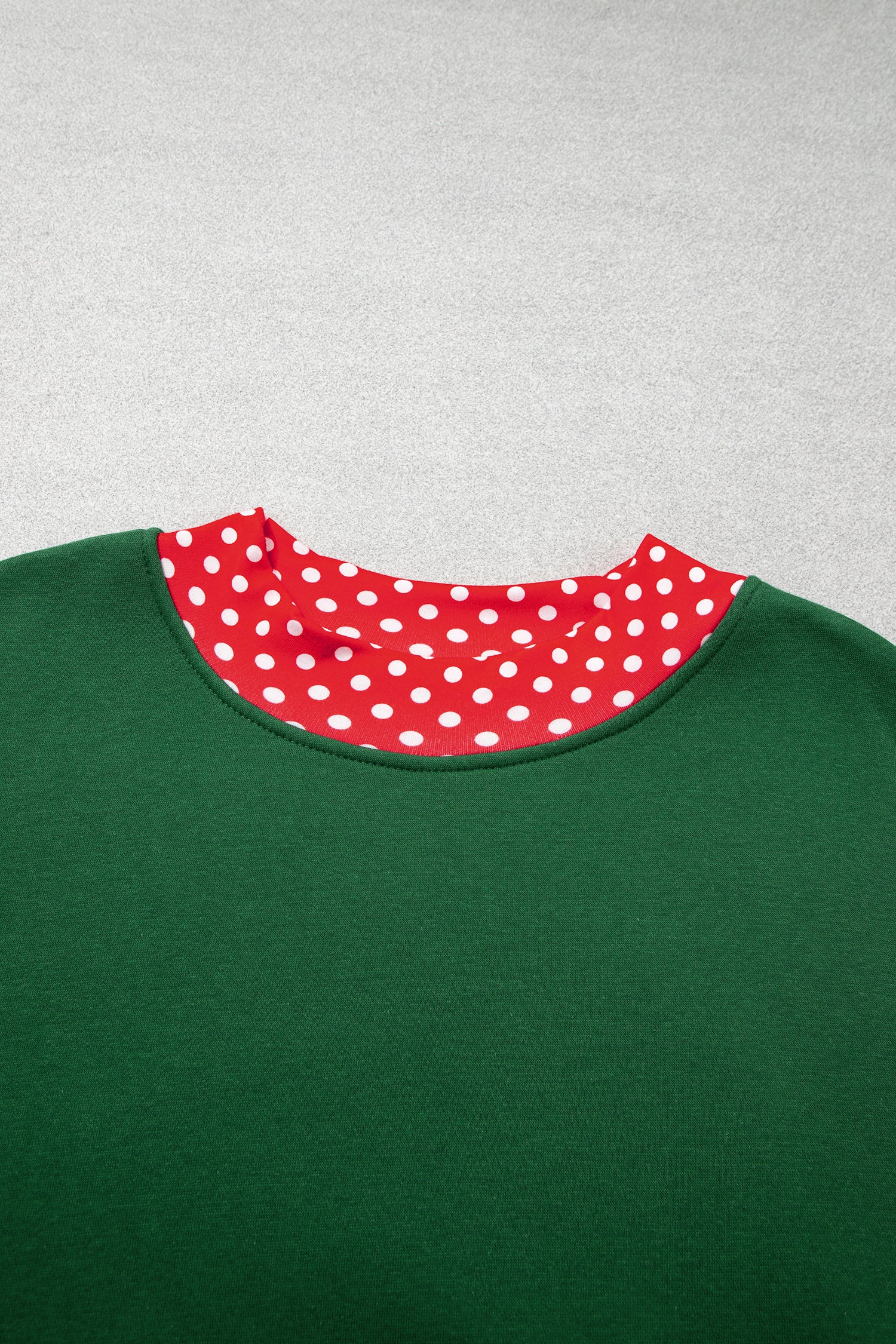 Orange Polka Dot Patchwork Round Neck Plus Size Sweatshirt-Plus Size/Plus Size Sweatshirts & Hoodies-[Adult]-[Female]-2022 Online Blue Zone Planet