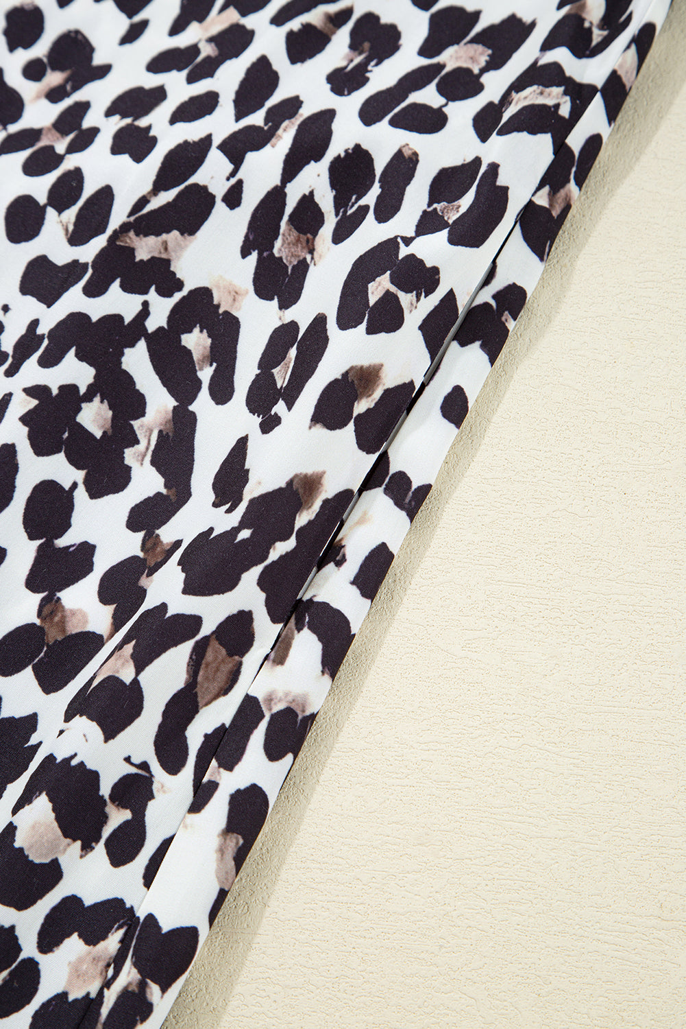 Multicolour Button Striped Collar Leopard Print Long Sleeve Flared Dress-TOPS / DRESSES-[Adult]-[Female]-2022 Online Blue Zone Planet