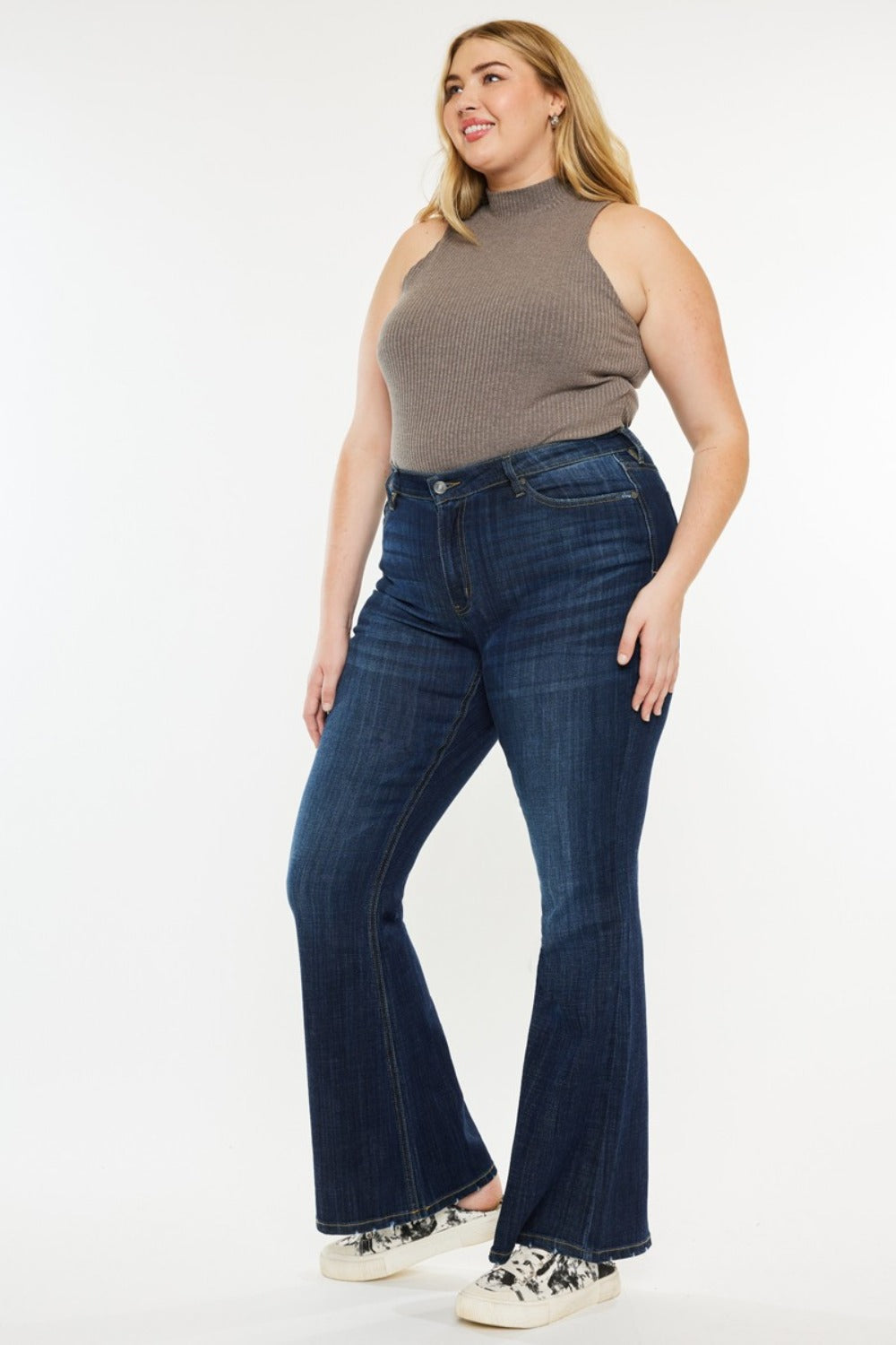 Blue Zone Planet | Kancan Full Size Mid Rise Flare Jeans-TOPS / DRESSES-[Adult]-[Female]-2022 Online Blue Zone Planet