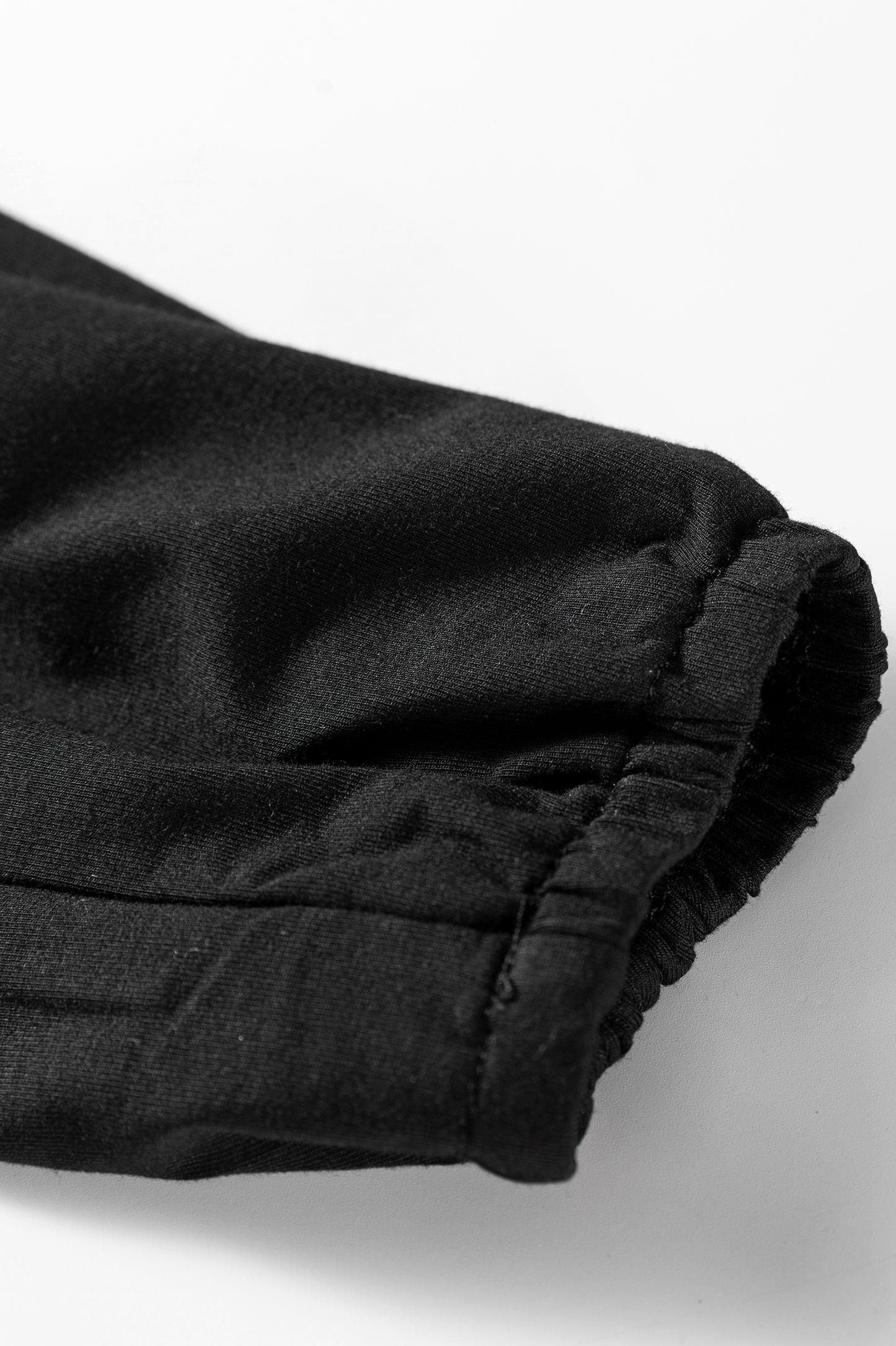 Black Smocked Bust Buttoned Split V Neck Flow Fit Blouse-Tops/Blouses & Shirts-[Adult]-[Female]-2022 Online Blue Zone Planet