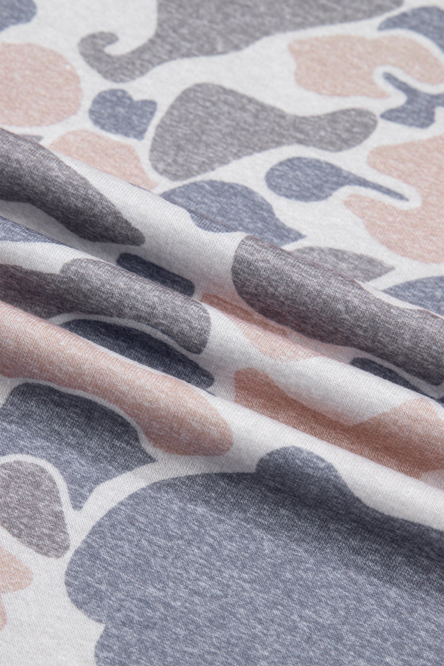Multicolour Camouflage Print Denim Color Block Sleeve Casual Tee-Tops/Tops & Tees-[Adult]-[Female]-2022 Online Blue Zone Planet