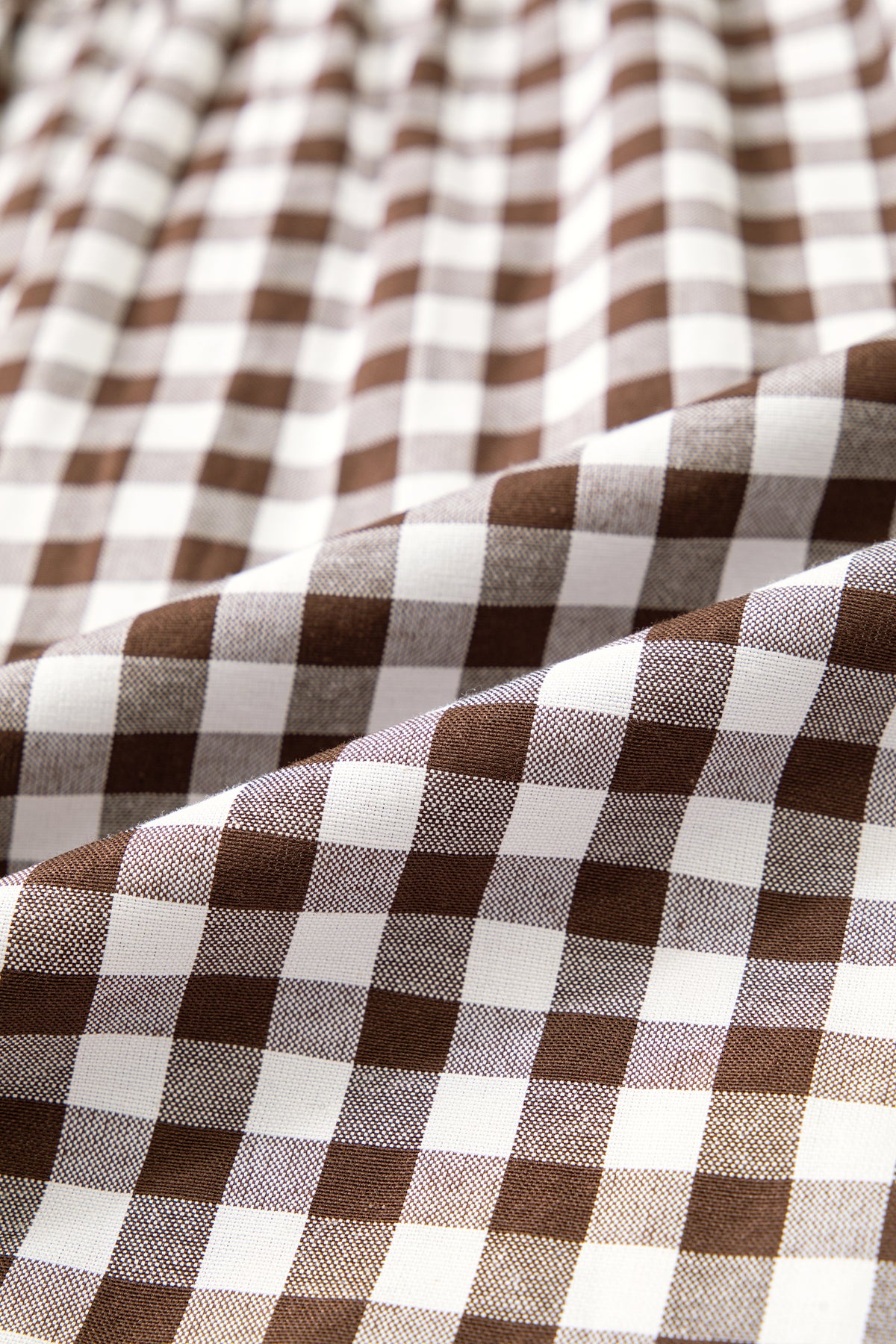 Brown Plaid Knot Half Sleeve Button Down Shirt-Tops/Blouses & Shirts-[Adult]-[Female]-2022 Online Blue Zone Planet