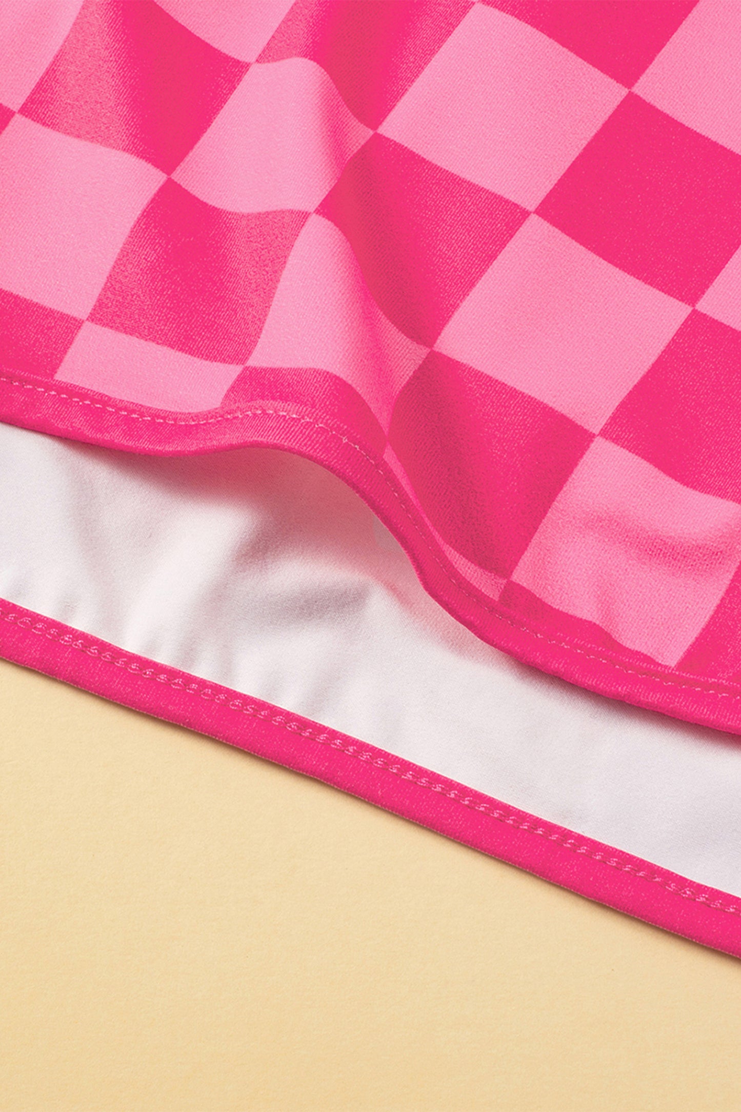 Multicolour Checkered Drawstring Elastic Waist Casual Shorts-Bottoms/Casual Shorts-[Adult]-[Female]-2022 Online Blue Zone Planet