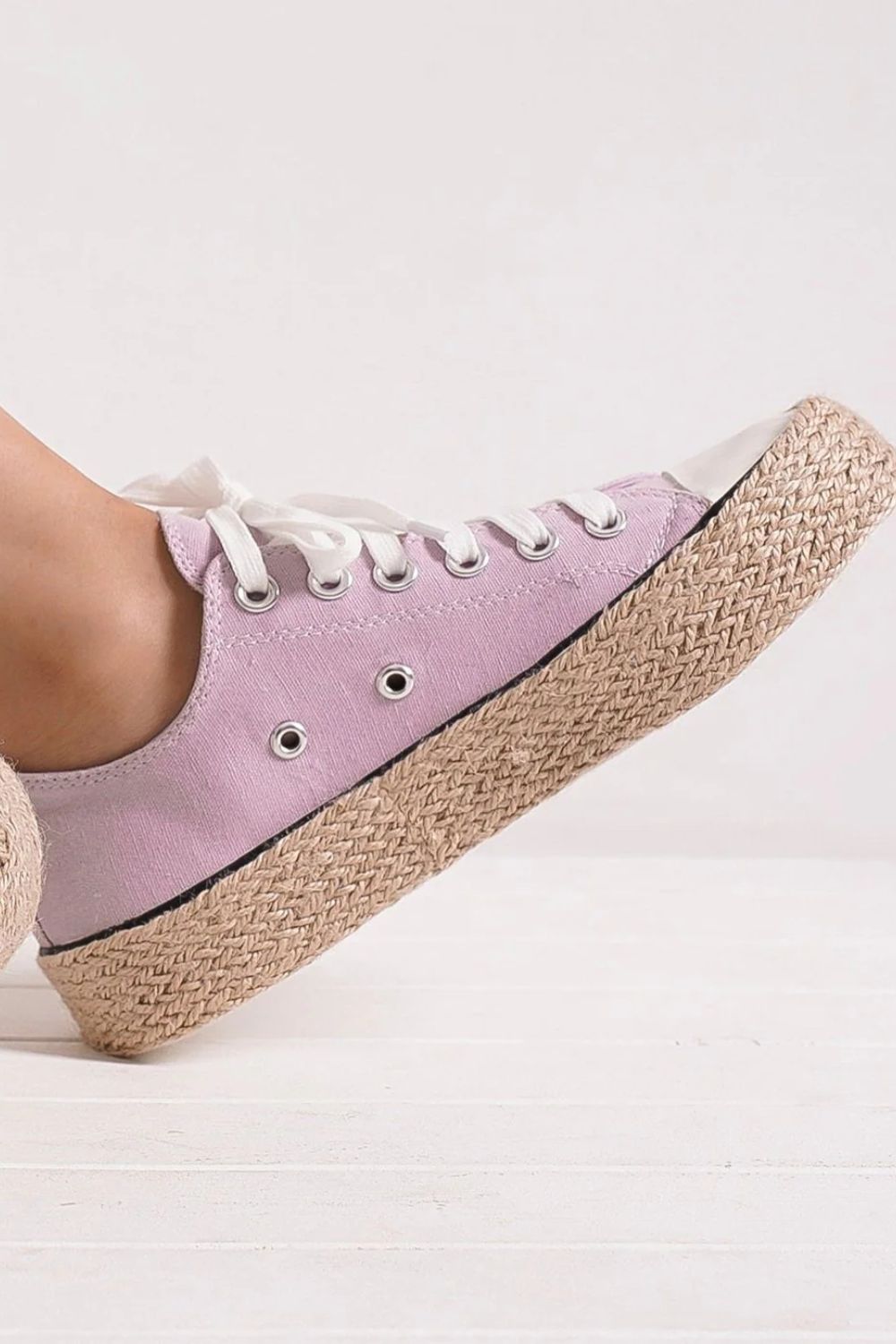 Beast Fashion Lace Up Woven Espadrille Sole Sneakers-SHOES-[Adult]-[Female]-2022 Online Blue Zone Planet