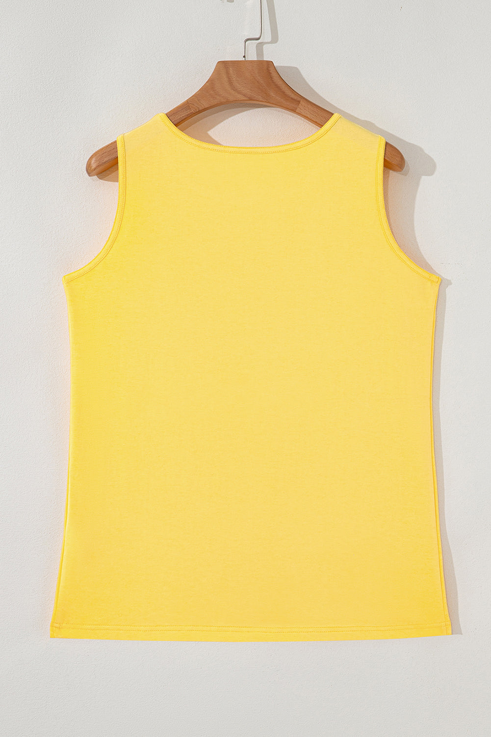 Yellow Cream Flower Graphic Casual Tank Top-Tops/Tank Tops-[Adult]-[Female]-2022 Online Blue Zone Planet