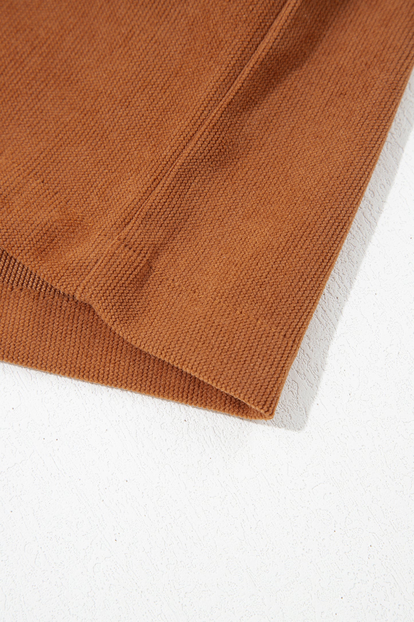 Cinnamon Solid Color Tie V Neck Sleeveless Corduroy Romper-Bottoms/Jumpsuits & Rompers-[Adult]-[Female]-2022 Online Blue Zone Planet