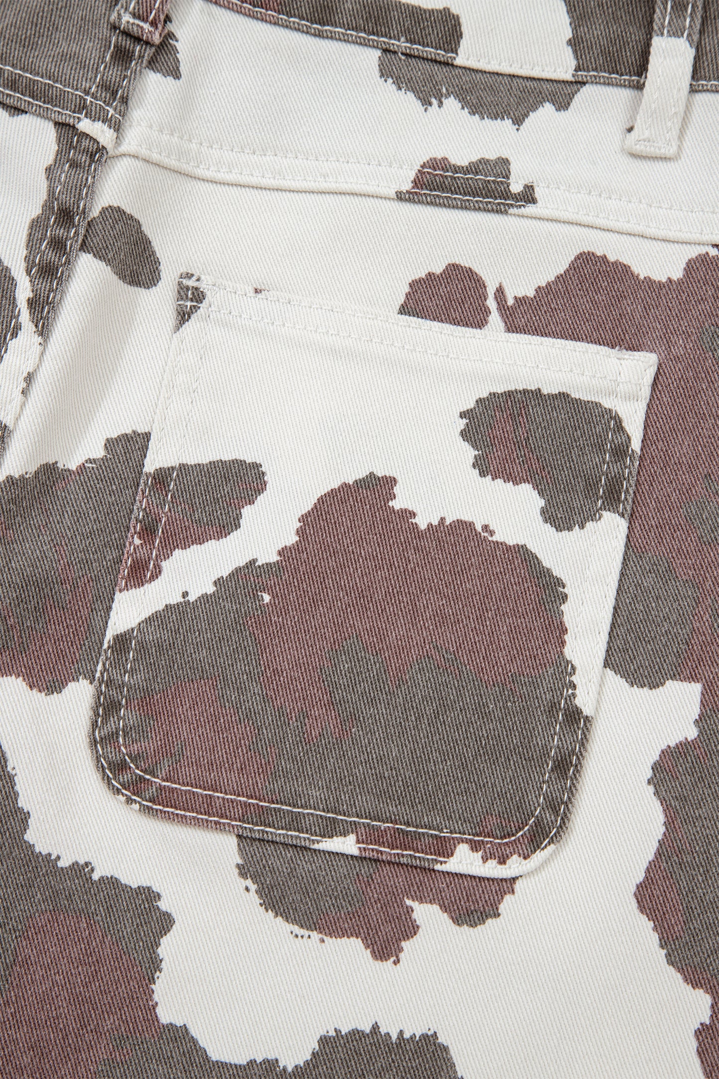Brown Cow Spots Printed Multi Pocketed Jeans-Bottoms/Jeans-[Adult]-[Female]-2022 Online Blue Zone Planet