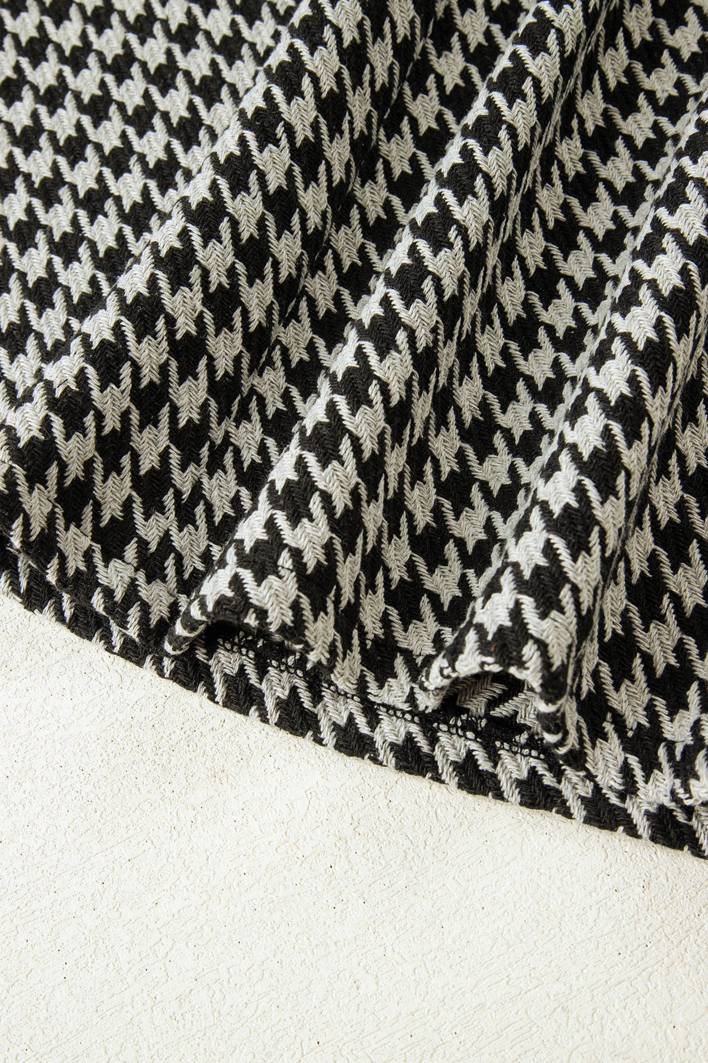 Khaki Houndstooth Print V Neck Sleeveless Mini Dress-TOPS / DRESSES-[Adult]-[Female]-2022 Online Blue Zone Planet