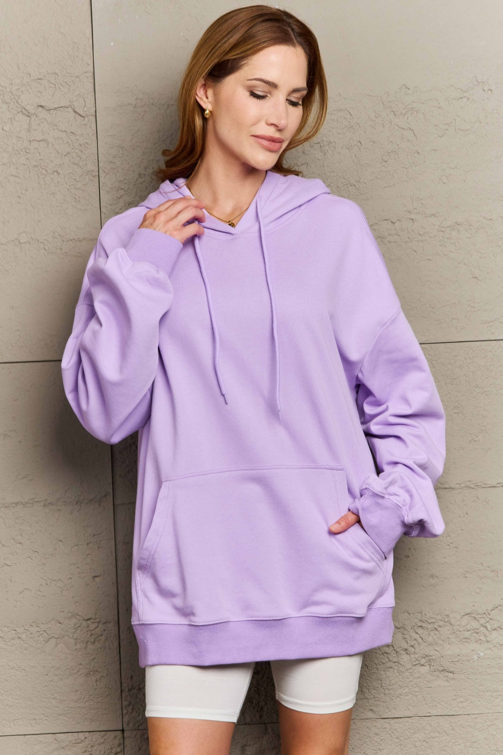 Full Size Drawstring Long Sleeve Hoodie-TOPS / DRESSES-[Adult]-[Female]-2022 Online Blue Zone Planet