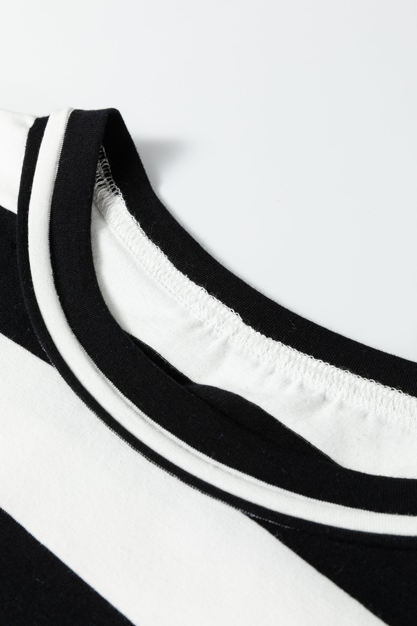 Black Stripe Floral Print Puff Sleeve Patchwork Blouse-Tops/Blouses & Shirts-[Adult]-[Female]-2022 Online Blue Zone Planet