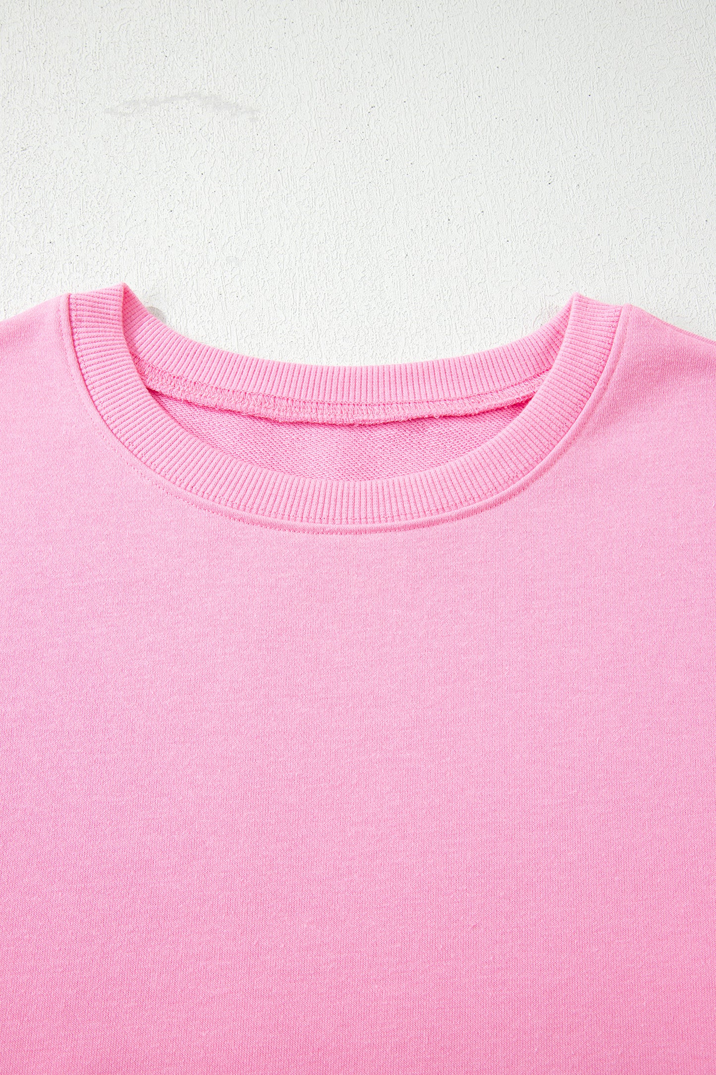 Pink Floral Bow Patched Exposed Seam Patchwork Slit Baggy Sweatshirt-Tops/Sweatshirts & Hoodies-[Adult]-[Female]-2022 Online Blue Zone Planet