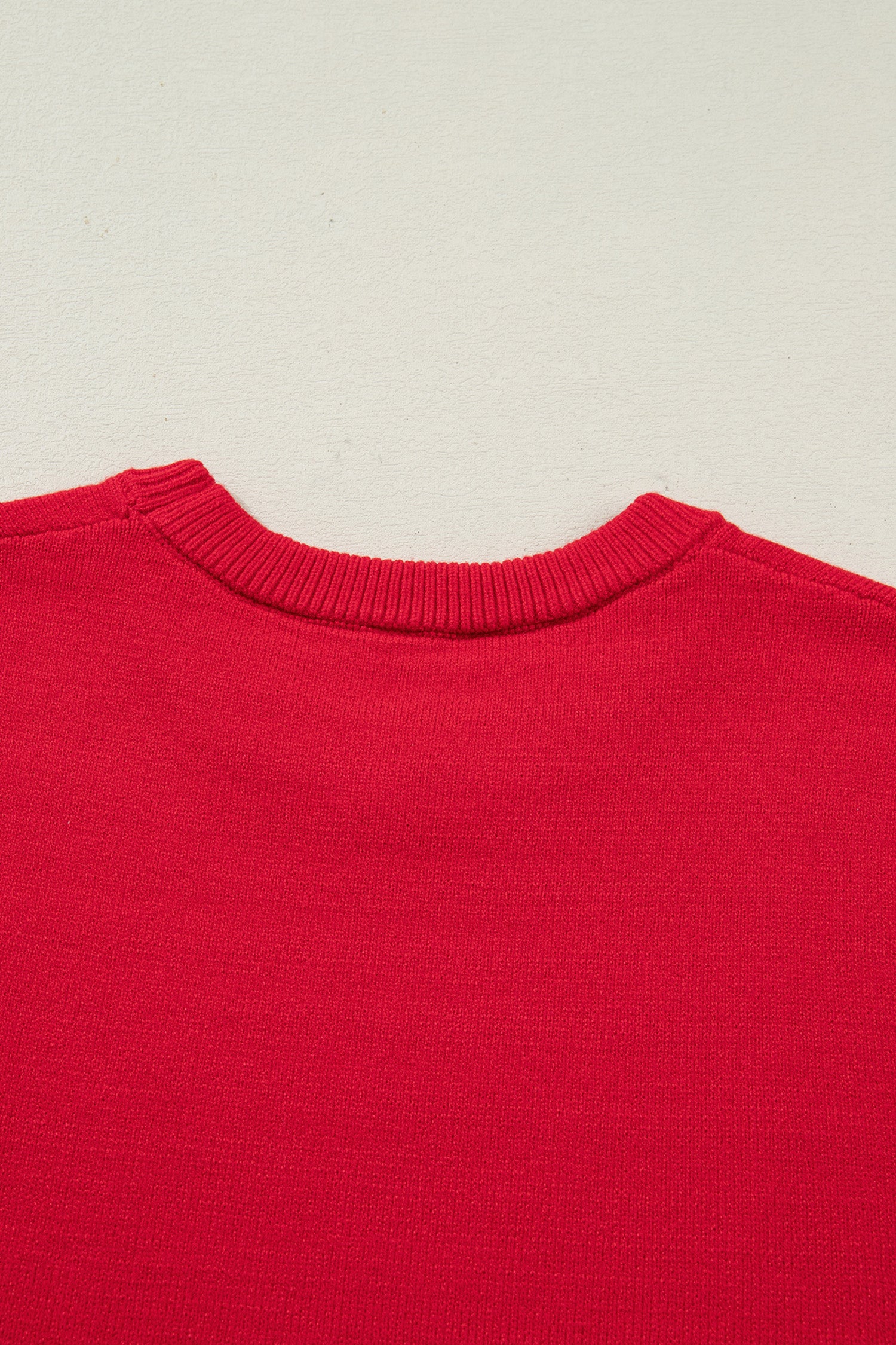 Fiery Red Yeehaw Embroidered Letter Loose Short Sleeve Sweater-TOPS / DRESSES-[Adult]-[Female]-2022 Online Blue Zone Planet