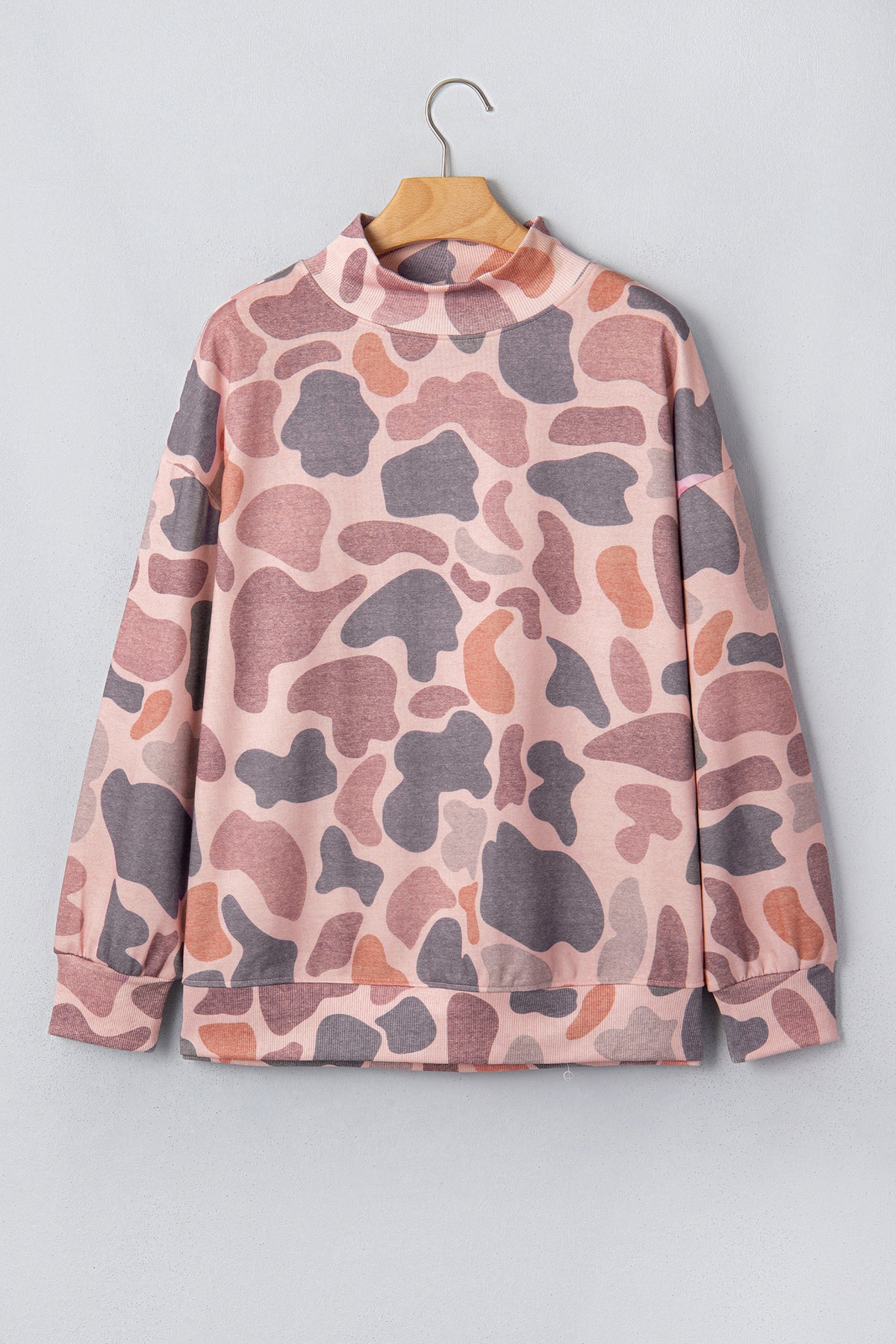 Multicolour Camouflage Western Style Pullover Sweatshirt-Tops/Sweatshirts & Hoodies-[Adult]-[Female]-2022 Online Blue Zone Planet