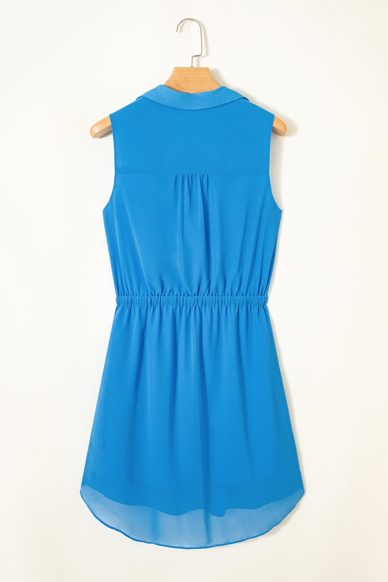 elasticated waist shirt dress ASOS DESIGN Tall button through elastic waist midi shirt dress in stripe print
