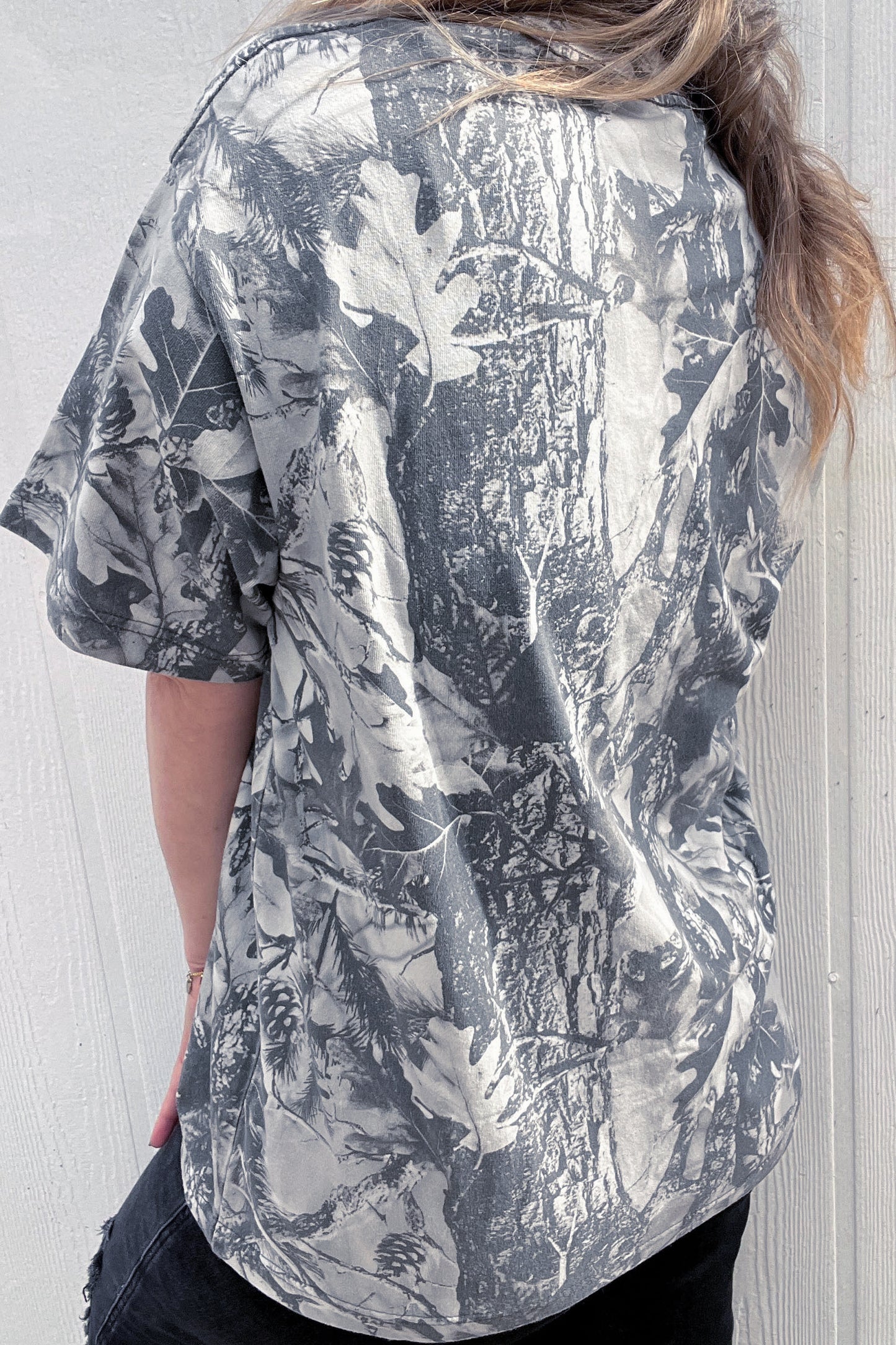 Gray Woodland Camouflage LOVE LIKE JESUS Plus Size T Shirt-Plus Size/Plus Size Tops/Plus Size Tops & Tees-[Adult]-[Female]-2022 Online Blue Zone Planet