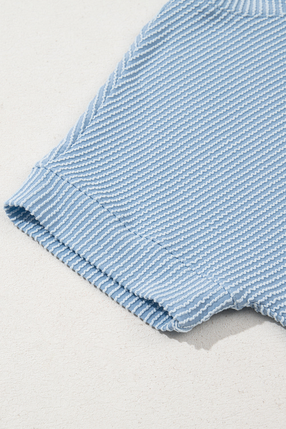 Myosotis Plain Corded Knit Mock Neck T Shirt-Tops/Tops & Tees-[Adult]-[Female]-2022 Online Blue Zone Planet