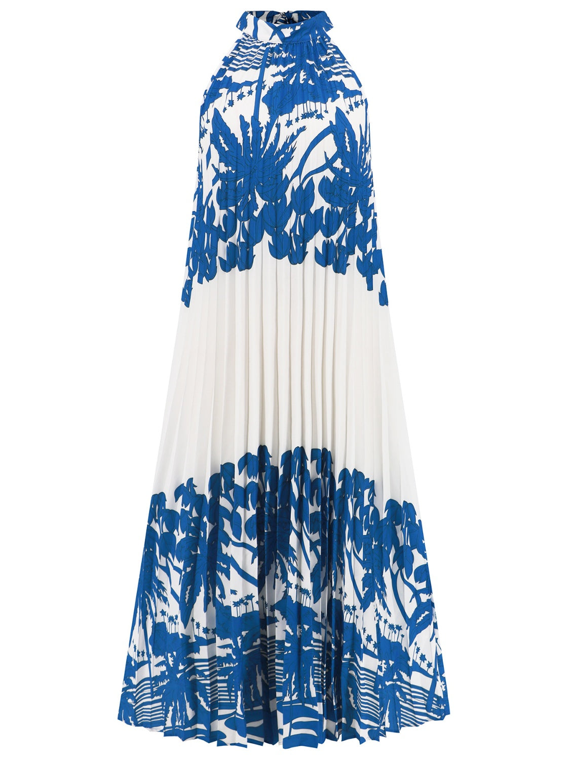 Tied Printed Sleeveless Midi Dress-TOPS / DRESSES-[Adult]-[Female]-2022 Online Blue Zone Planet