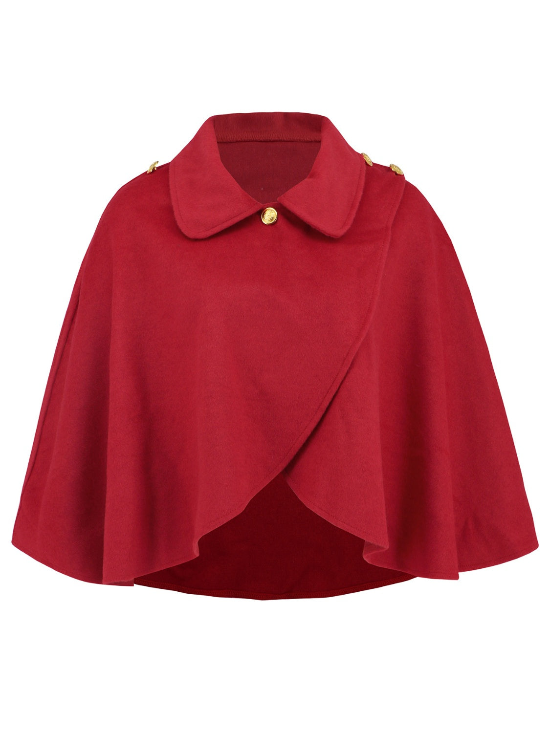 Collared Neck Cropped Cape-TOPS / DRESSES-[Adult]-[Female]-2022 Online Blue Zone Planet