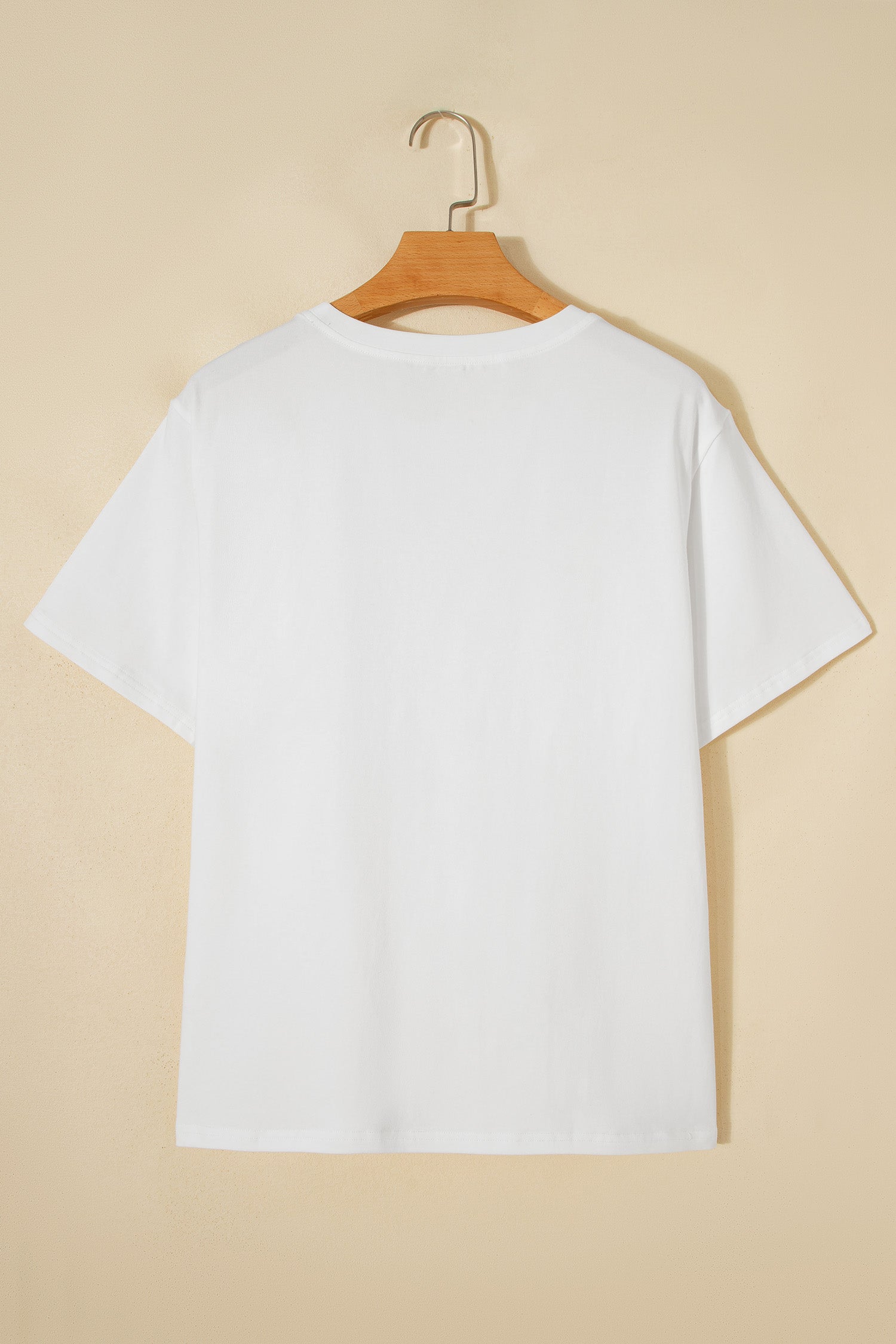 White Fancy Embroidered Patch Flag Casual T Shirt-Tops/Tops & Tees-[Adult]-[Female]-2022 Online Blue Zone Planet