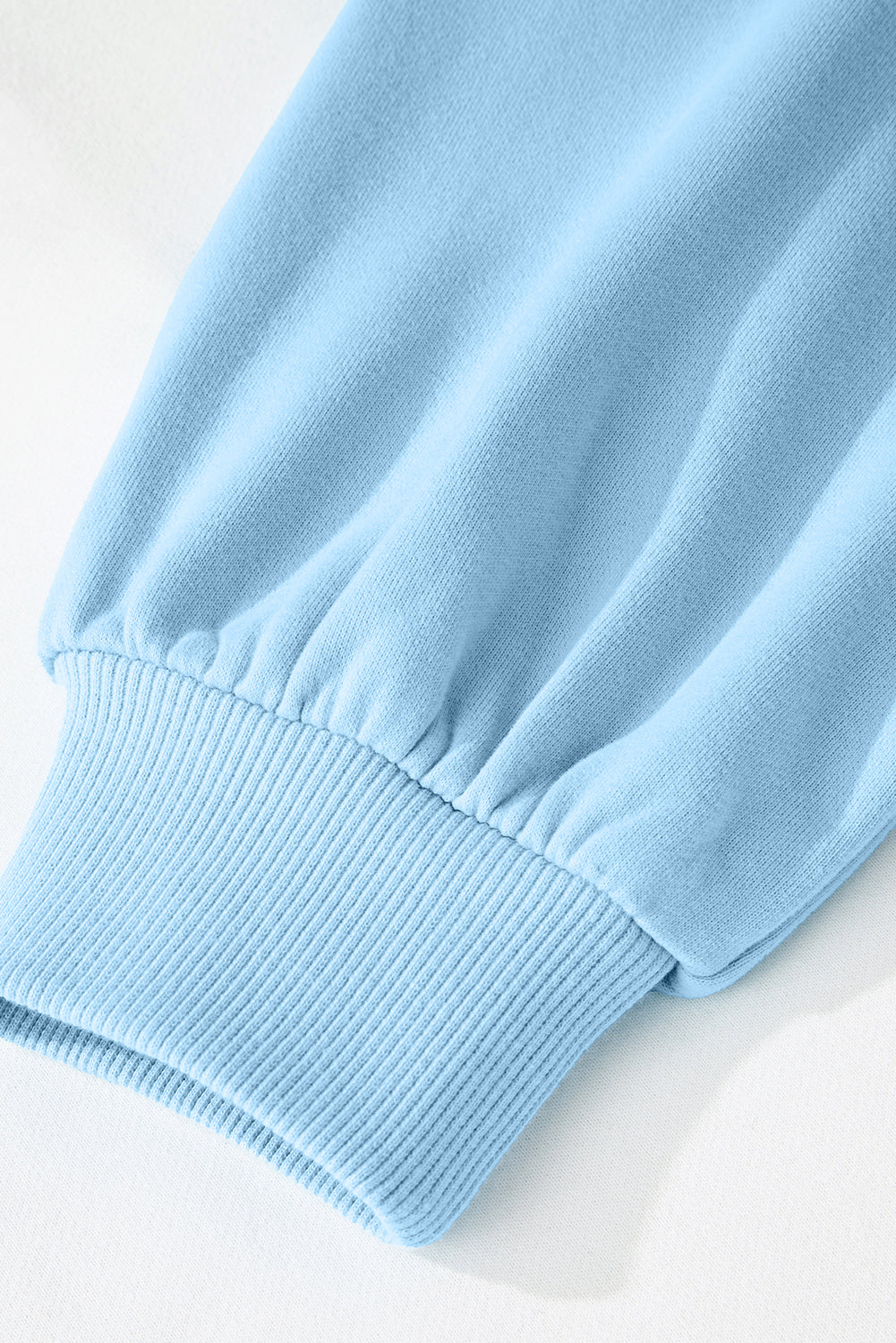 Beau Blue Colorblock Snap Buttons Pullover Sweatshirt-Tops/Sweatshirts & Hoodies-[Adult]-[Female]-2022 Online Blue Zone Planet