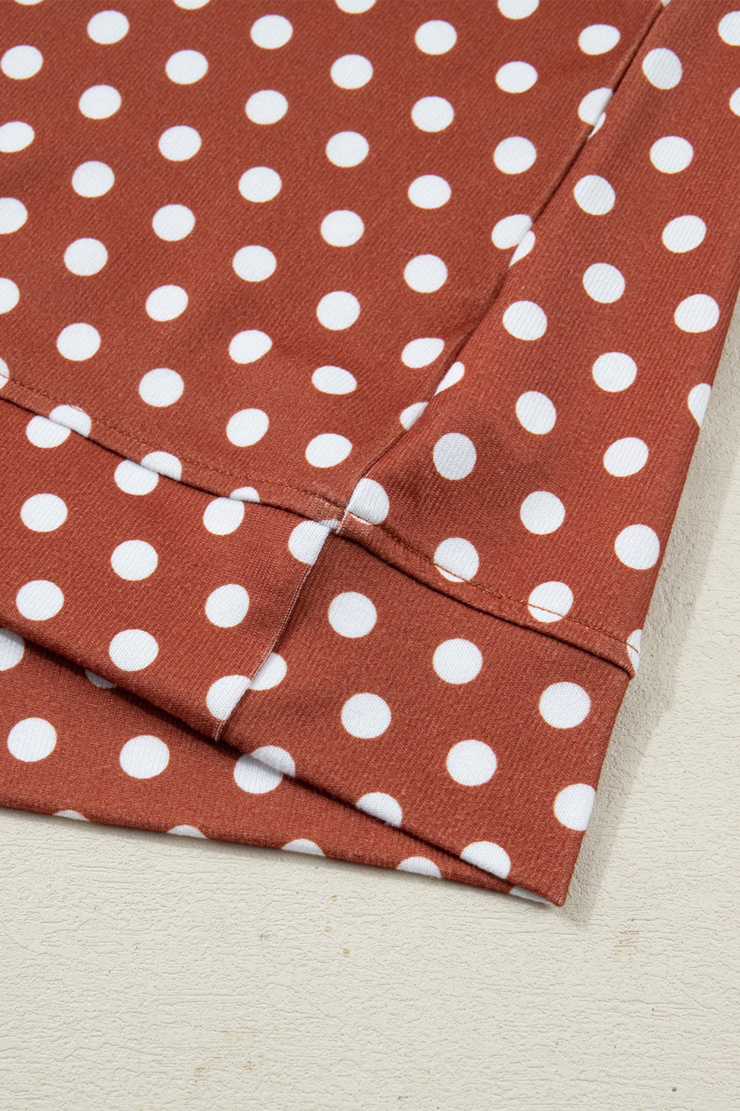 Brown Polka Dot Print Short Set-Two Piece Sets/Short Sets-[Adult]-[Female]-2022 Online Blue Zone Planet