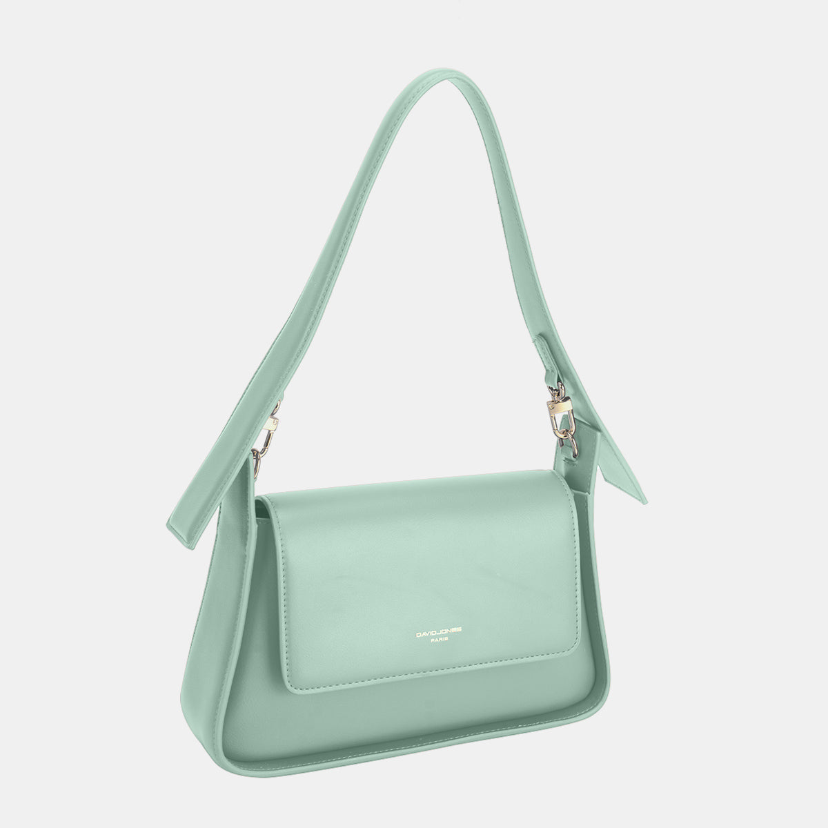 David Jones PU Leather Shoulder Bag-HANDBAGS-[Adult]-[Female]-Apple Green-One Size-2022 Online Blue Zone Planet