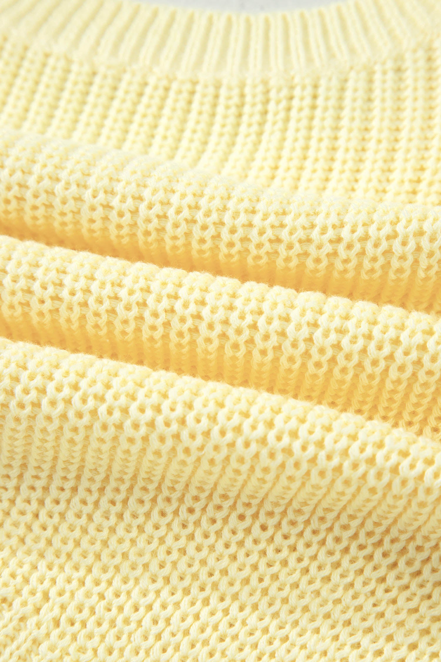 Yellow Cream Solid Color Cropped Knit Knot Back Cutout Sweater Tank-Sweaters & Cardigans/Sweater Vests-[Adult]-[Female]-2022 Online Blue Zone Planet