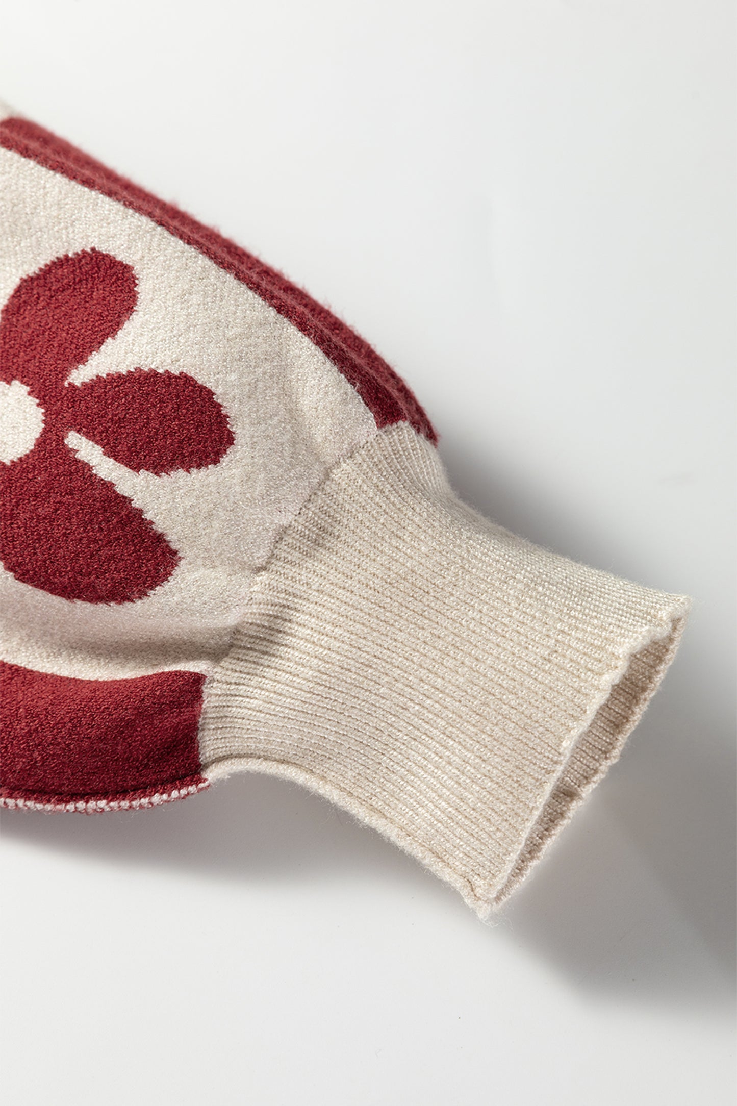 Thai Curry Flower Plaid Henley Baggy Sweater-TOPS / DRESSES-[Adult]-[Female]-2022 Online Blue Zone Planet