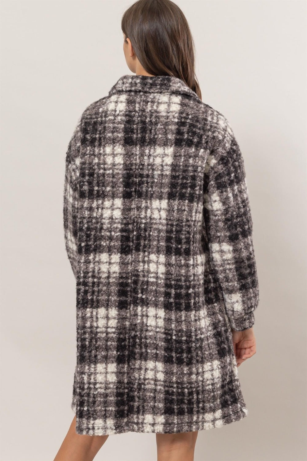 Blue Zone Planet | HYFVE Plaid Button Down Longline Shacket-TOPS / DRESSES-[Adult]-[Female]-2022 Online Blue Zone Planet