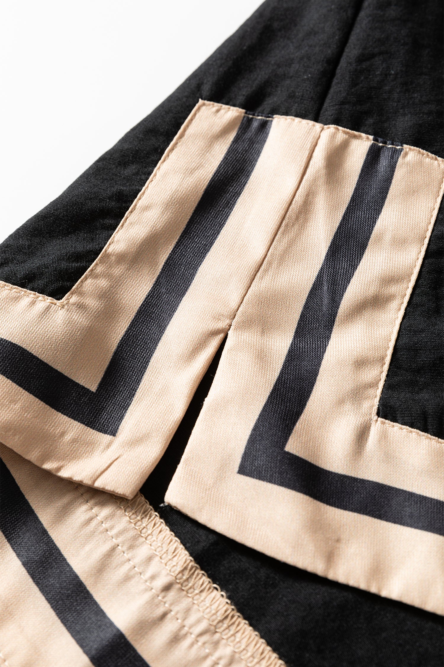 Black Plus Size Color Block Striped Trim V Neck Long Sleeve Shift Mini Dress-TOPS / DRESSES-[Adult]-[Female]-2022 Online Blue Zone Planet