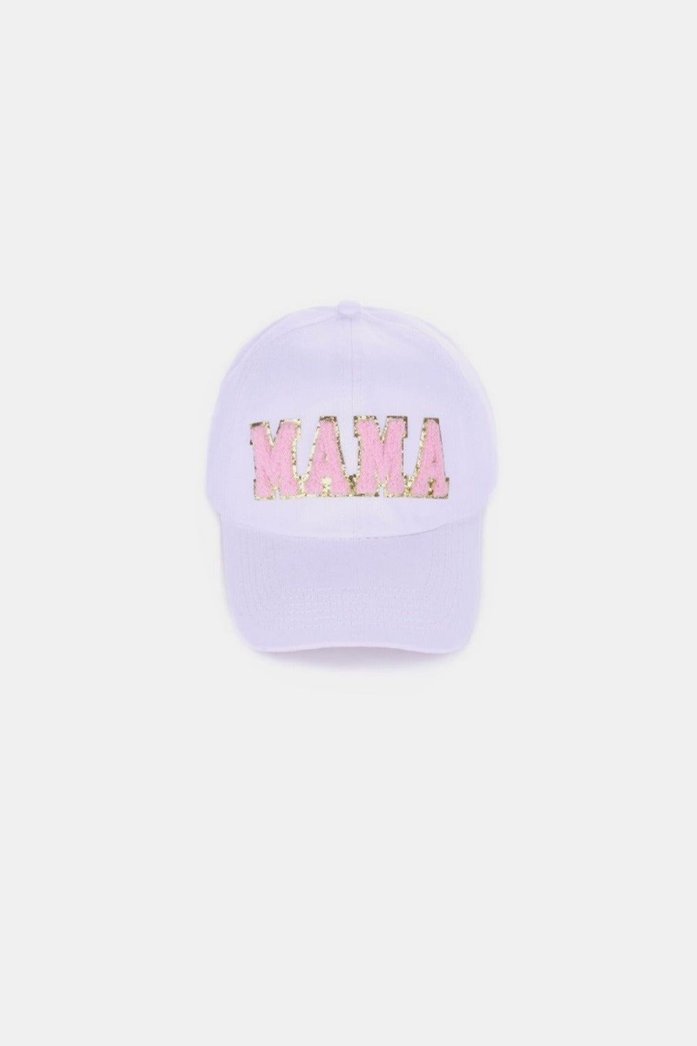 Blue Zone Planet | MAMA Chenille Patch Baseball Cap-HATS-[Adult]-[Female]-White-One Size-2022 Online Blue Zone Planet