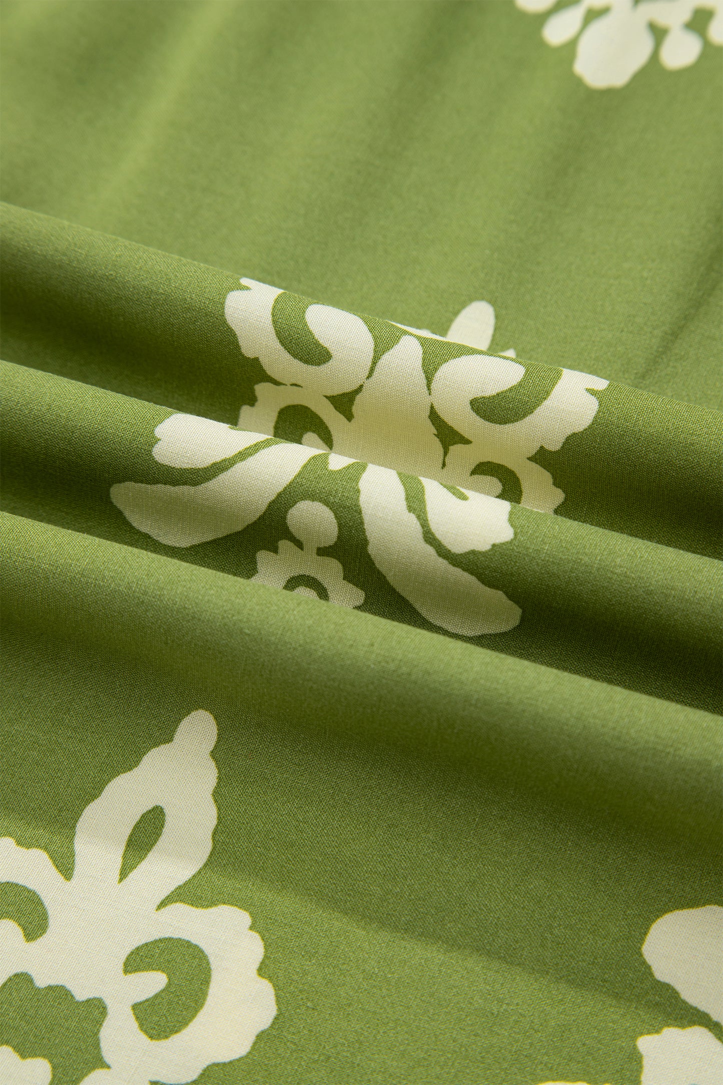 Green Boho Chic Notched V Neck Plus Floral Short Sleeve Top-Plus Size/Plus Size Tops/Plus Size Blouses & Shirts-[Adult]-[Female]-2022 Online Blue Zone Planet