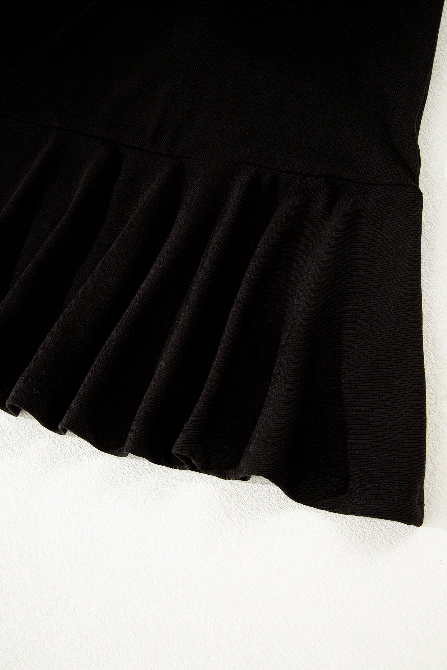 Black Stripe Detail Polo Collar Half Buttons Tied Short Sleeve Shift Mini Dress-TOPS / DRESSES-[Adult]-[Female]-2022 Online Blue Zone Planet