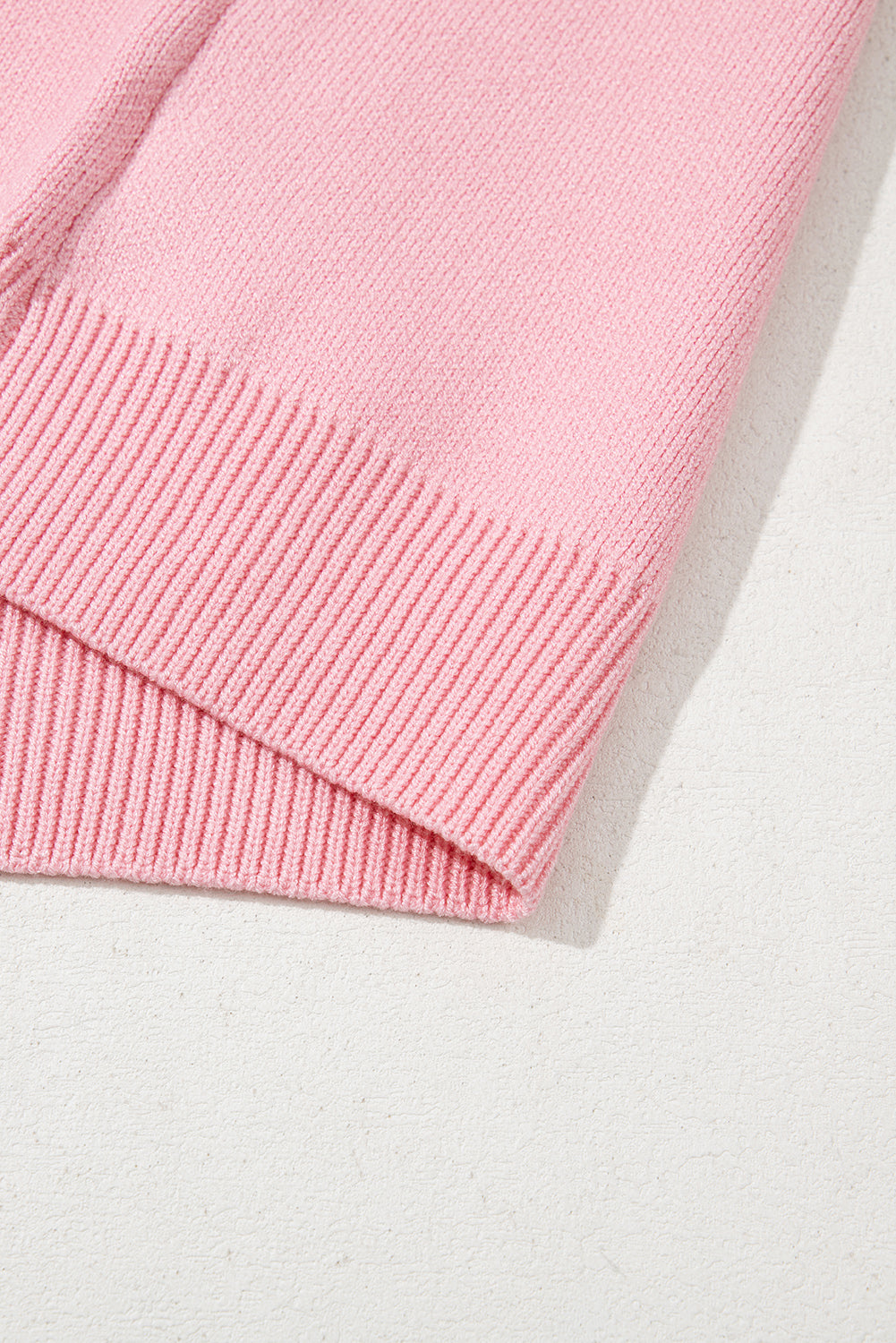 Pink Bow Graphic Drop Shoulder Round Neck Sweater-Sweaters & Cardigans/Sweaters-[Adult]-[Female]-2022 Online Blue Zone Planet