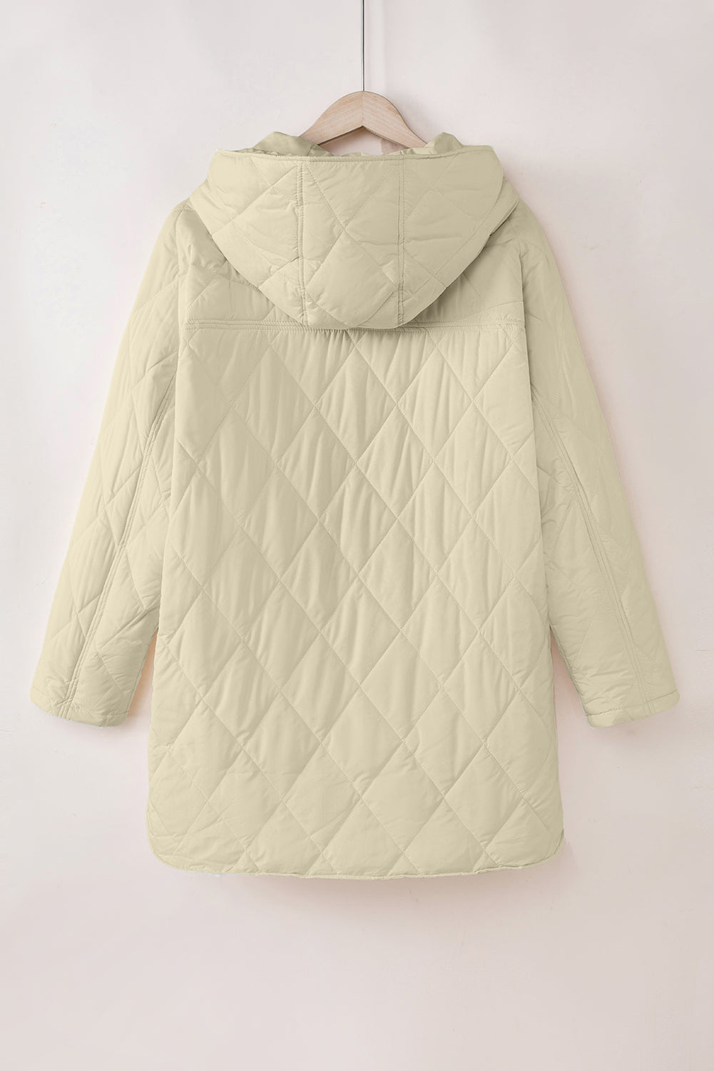 Blue Zone Planet | Snap Down Long Sleeve Quilted Winter Coat-TOPS / DRESSES-[Adult]-[Female]-2022 Online Blue Zone Planet