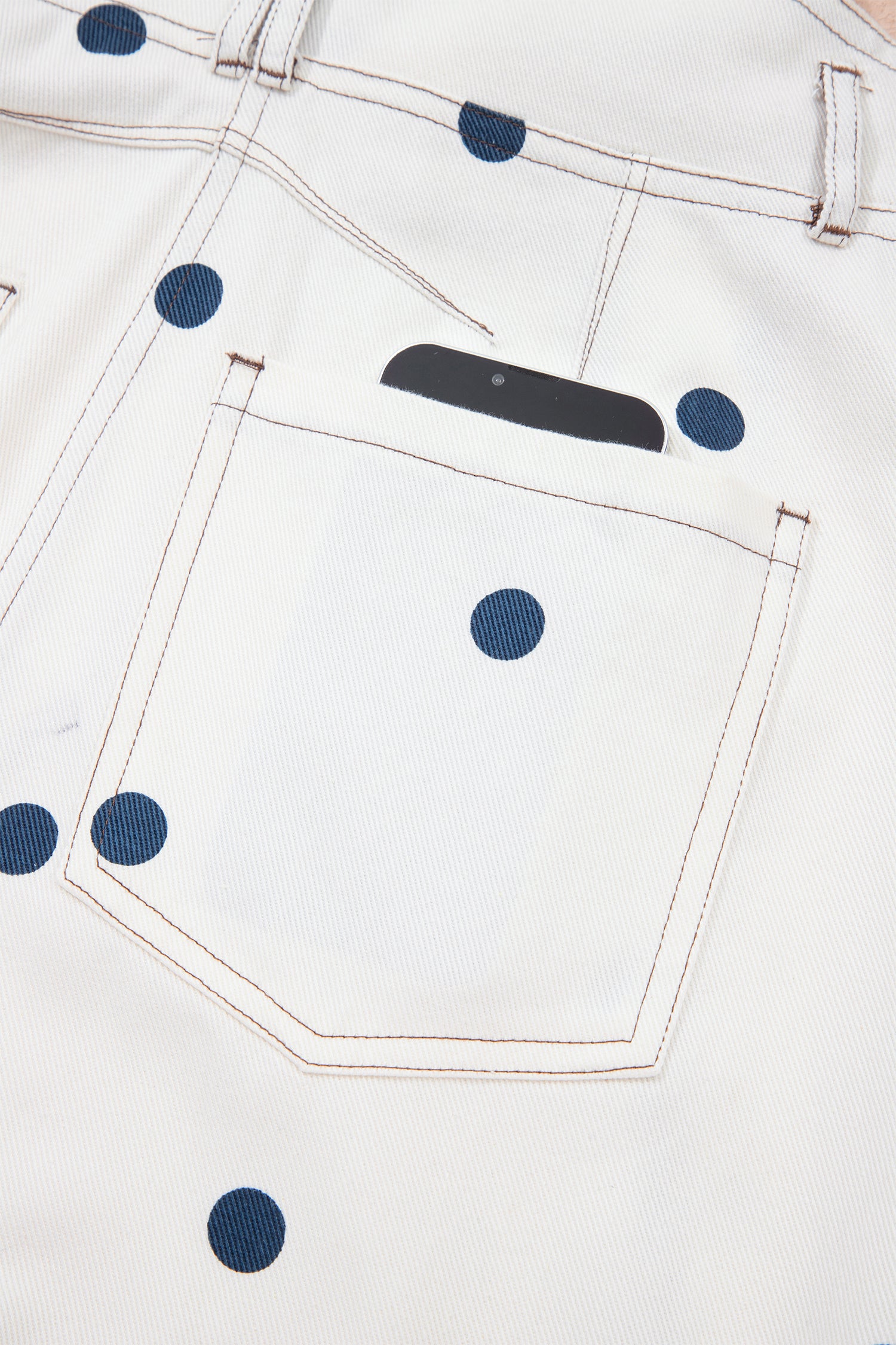 Jet Stream Polka Dot Print Bib Pocket Denim Barrel Overalls Jumpsuit-Bottoms/Jumpsuits & Rompers-[Adult]-[Female]-2022 Online Blue Zone Planet
