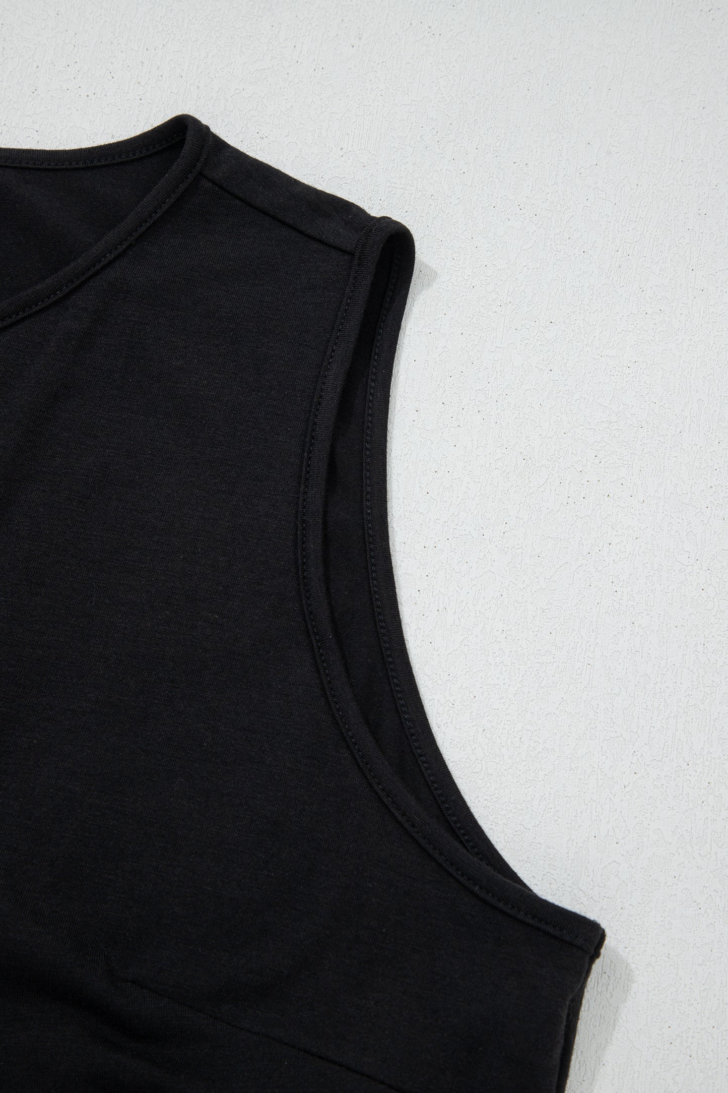 Black Plus Size Solid Color Bow Tie Peplum Tank Top-Plus Size/Plus Size Tops-[Adult]-[Female]-2022 Online Blue Zone Planet