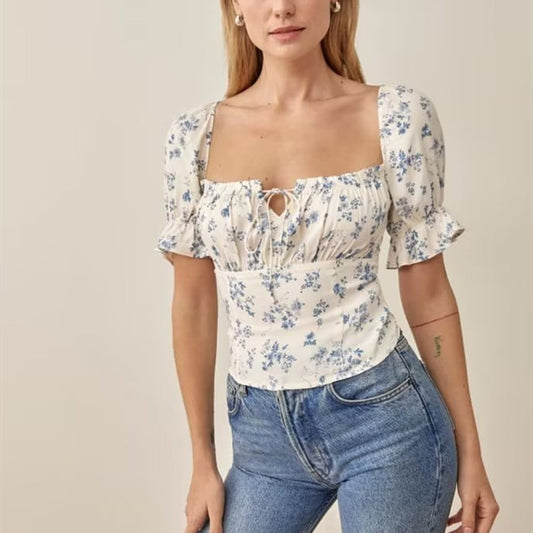Design Sense Niche Shirt Women's Top-CROP TOP-[Adult]-[Female]-2022 Online Blue Zone Planet