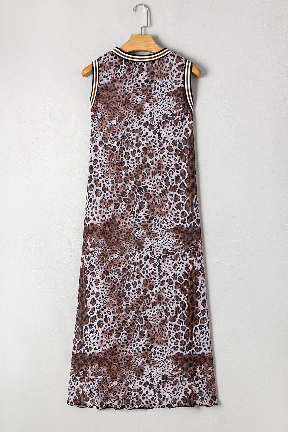 Multicolour Leopard Checkered Double Printed Reversible Sleeveless Long Dress-TOPS / DRESSES-[Adult]-[Female]-2022 Online Blue Zone Planet